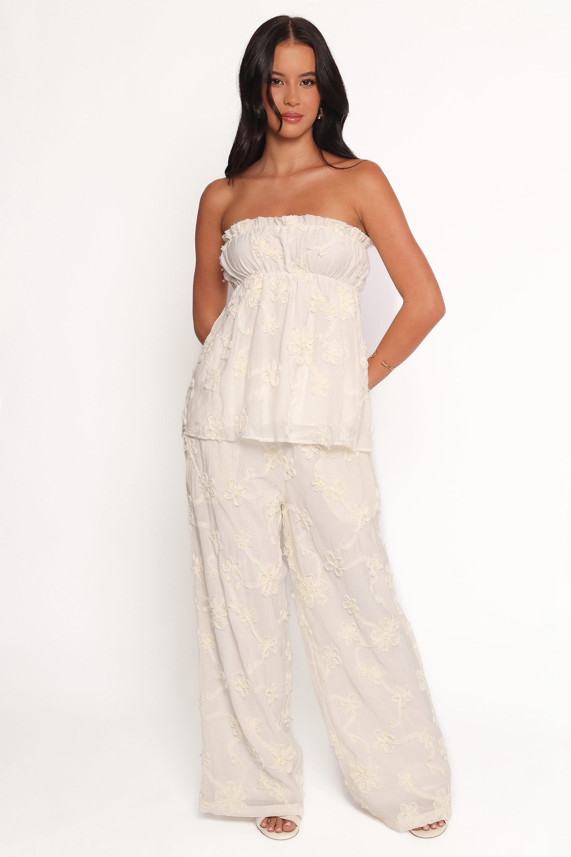 TOPS Robin Strapless Top - White