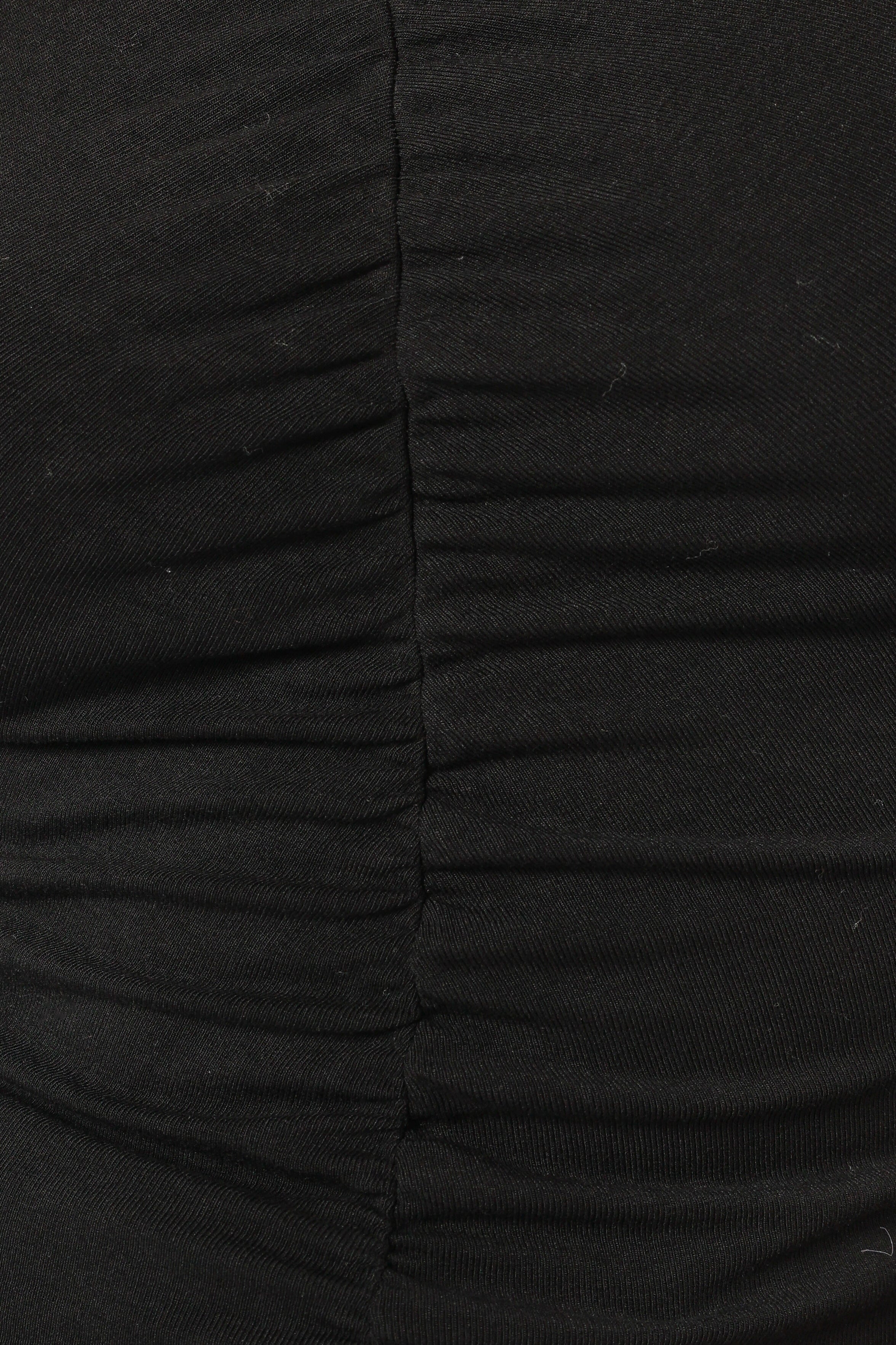 TOPS @Roma Ruched Top - Black