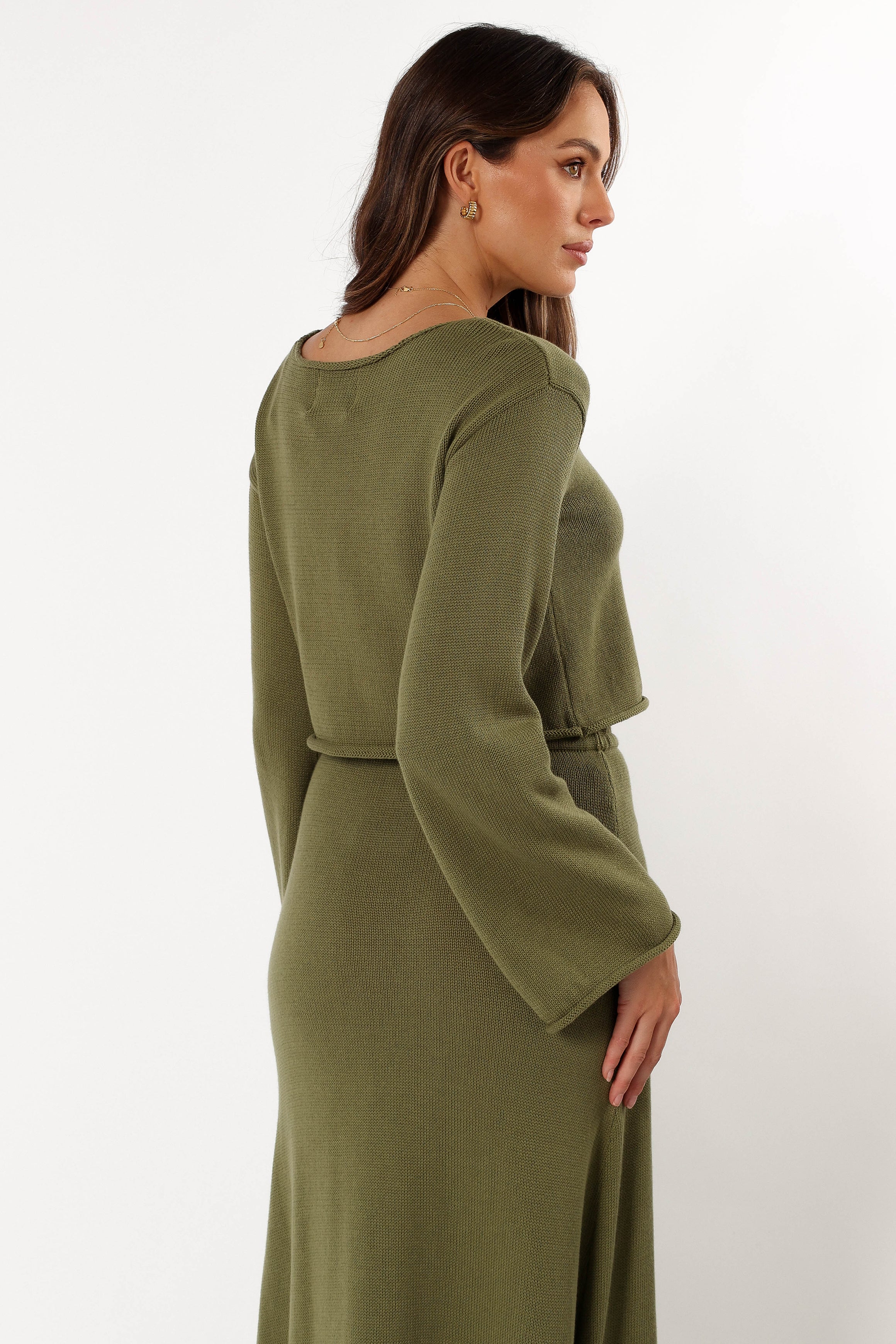 TOPS Rooney Knit Jumper - Olive (Hold for Cool Beginnings)