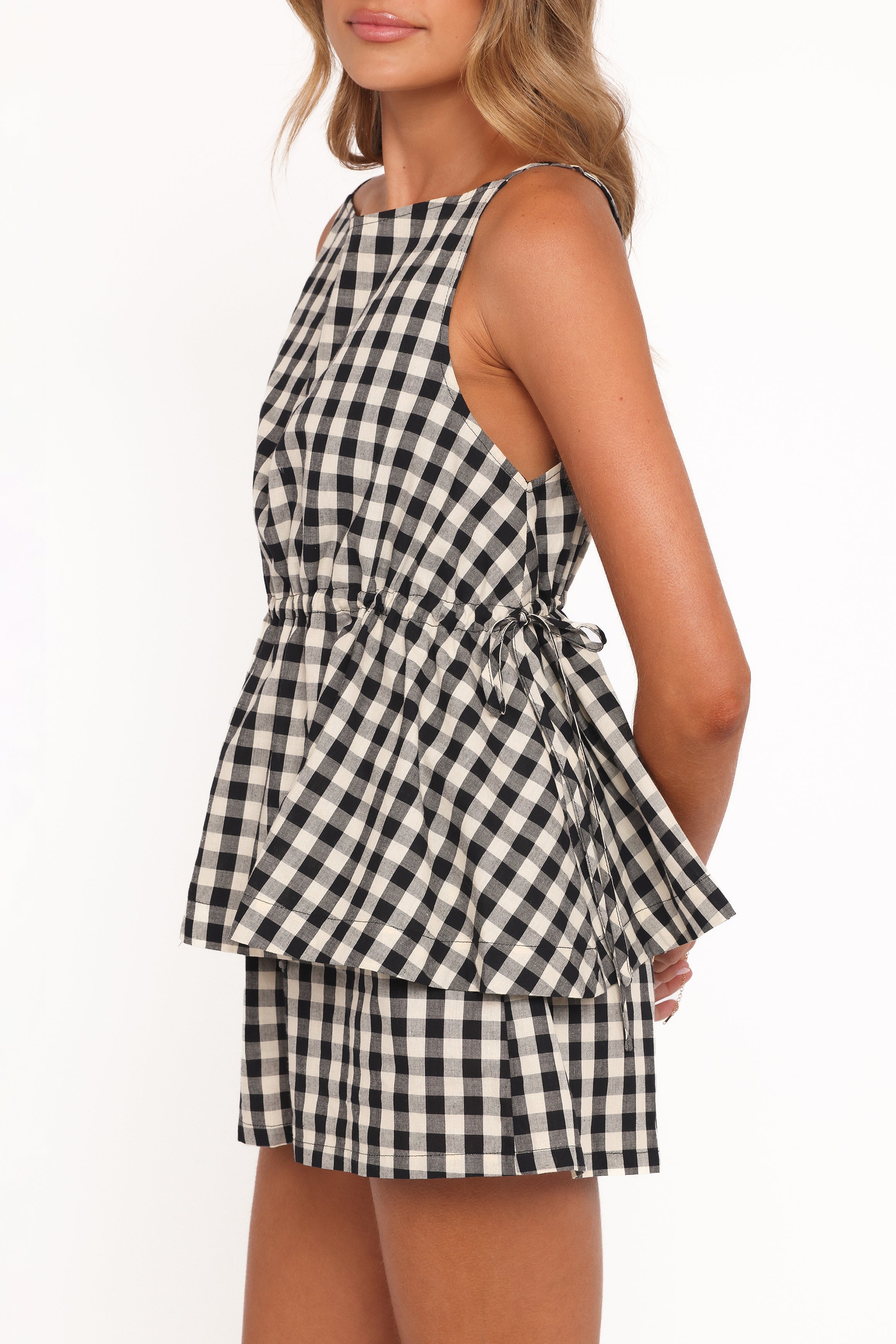 TOPS Rory Top - Black Gingham