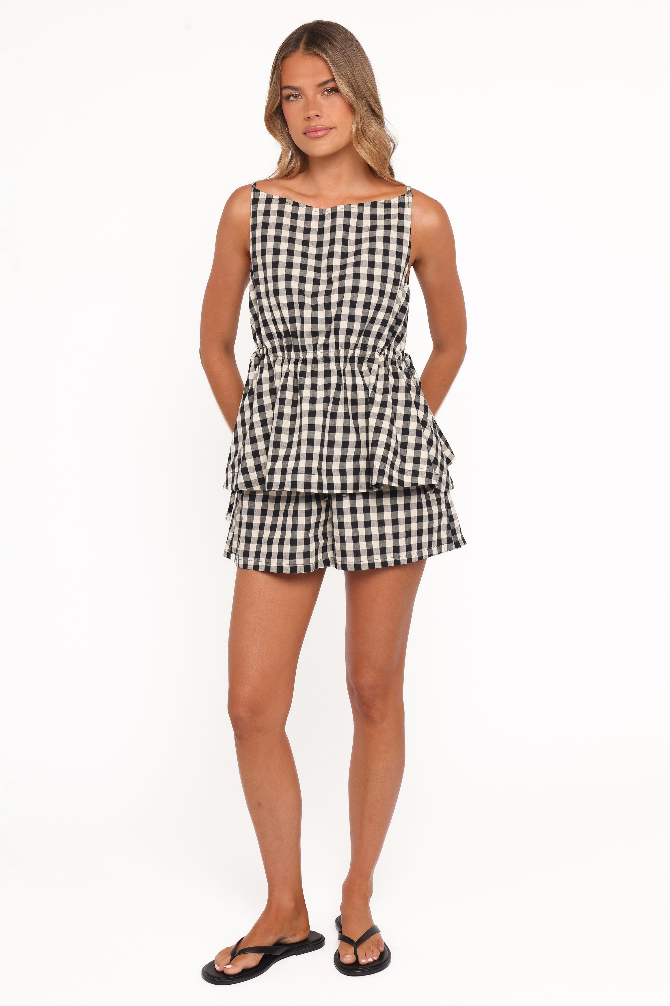 TOPS Rory Top - Black Gingham