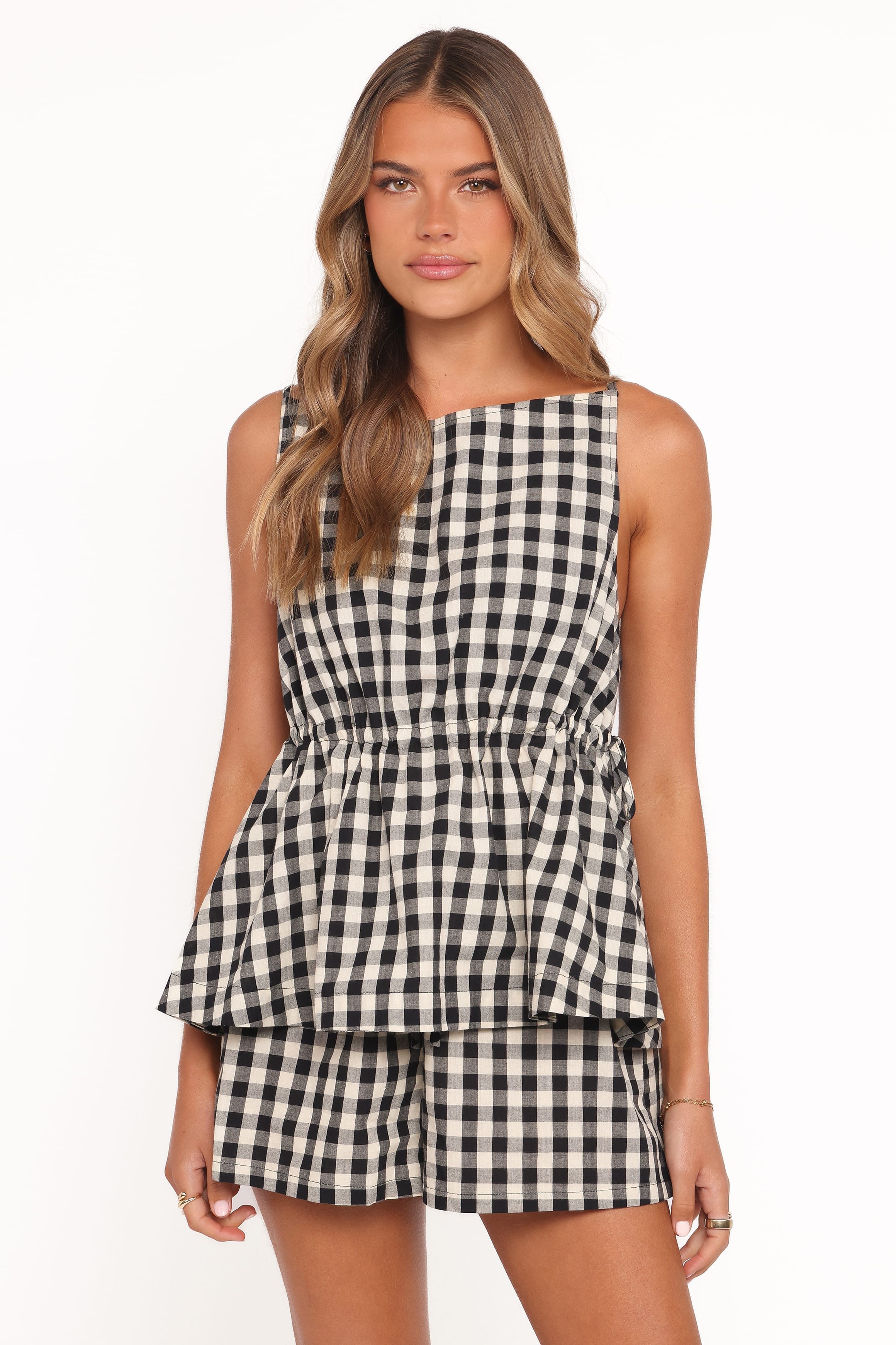 TOPS Rory Top - Black Gingham