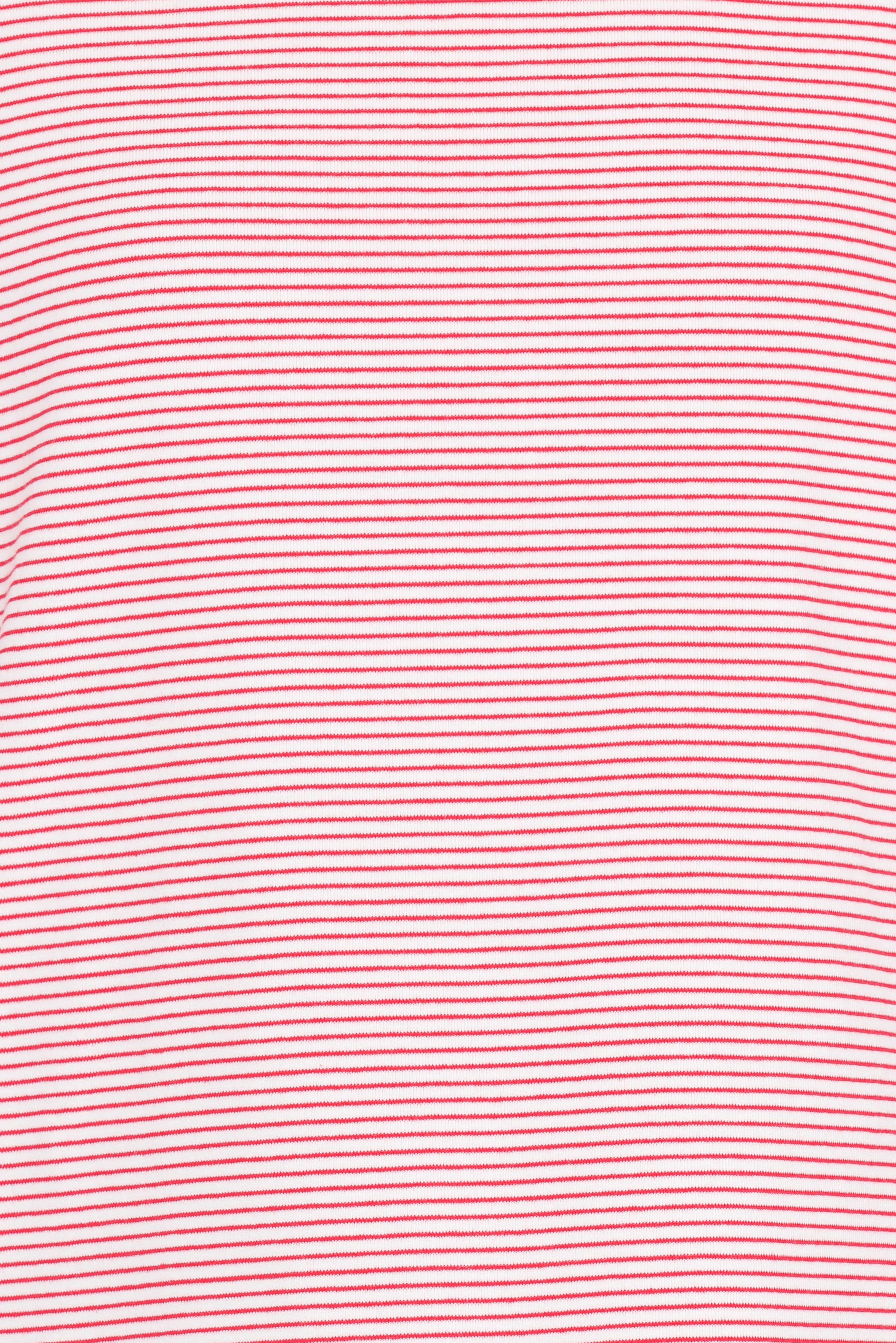 TOPS Ruva Long Sleeve Tee - Red White Stripe