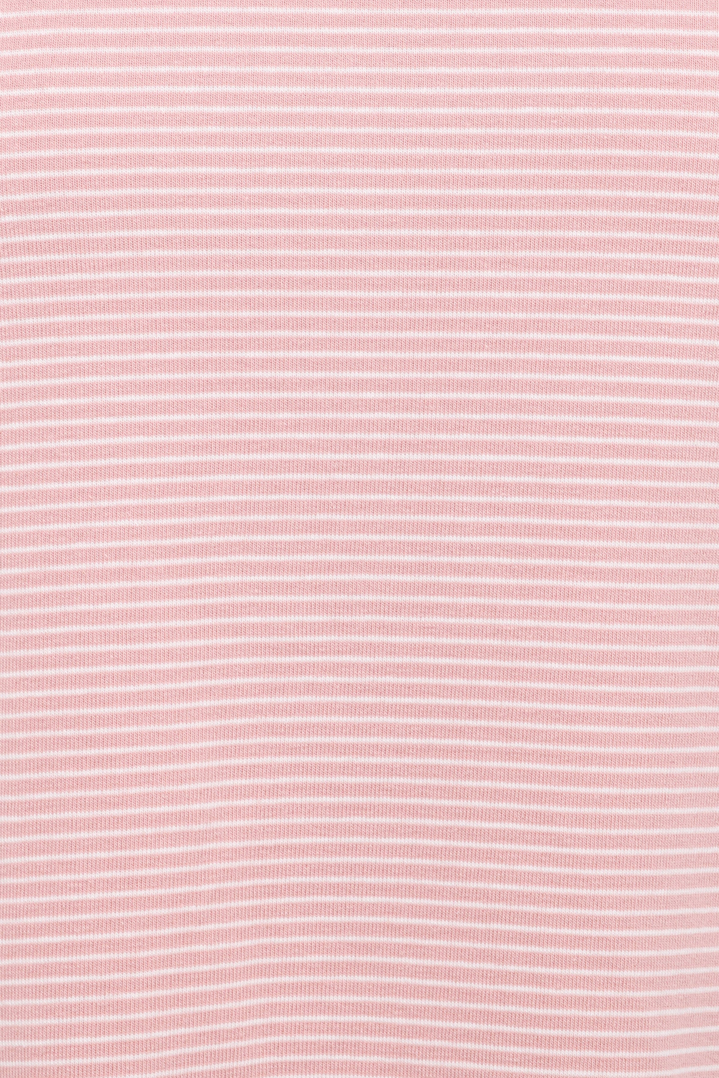 TOPS Ruva Long Sleeve Tee - White Pink Stripe