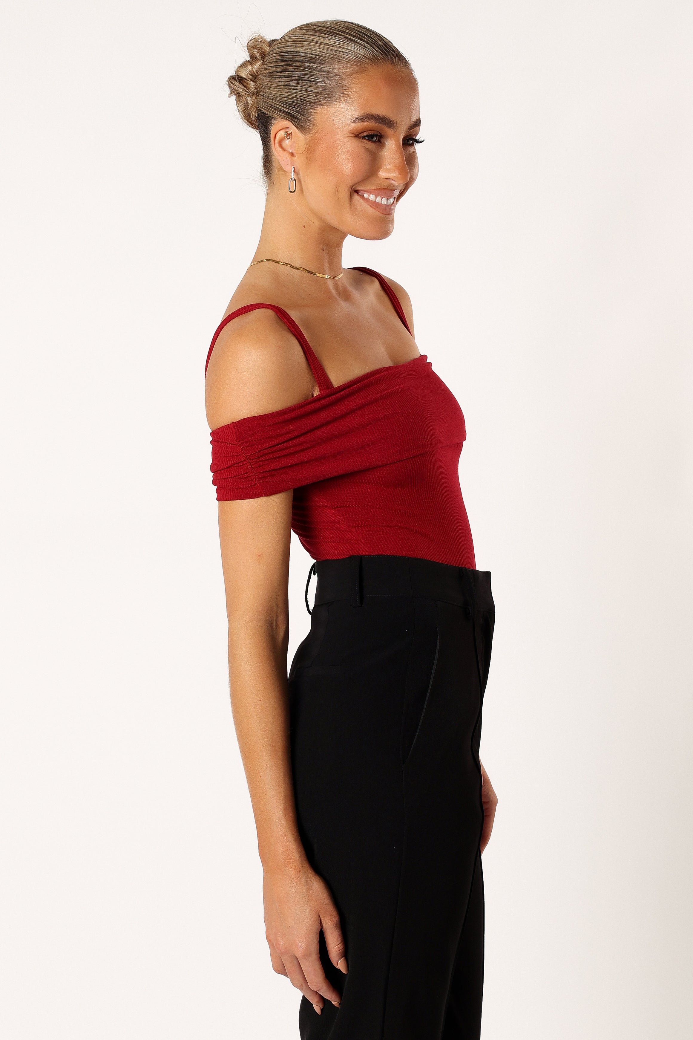 TOPS @Ryder Bodysuit - Wine