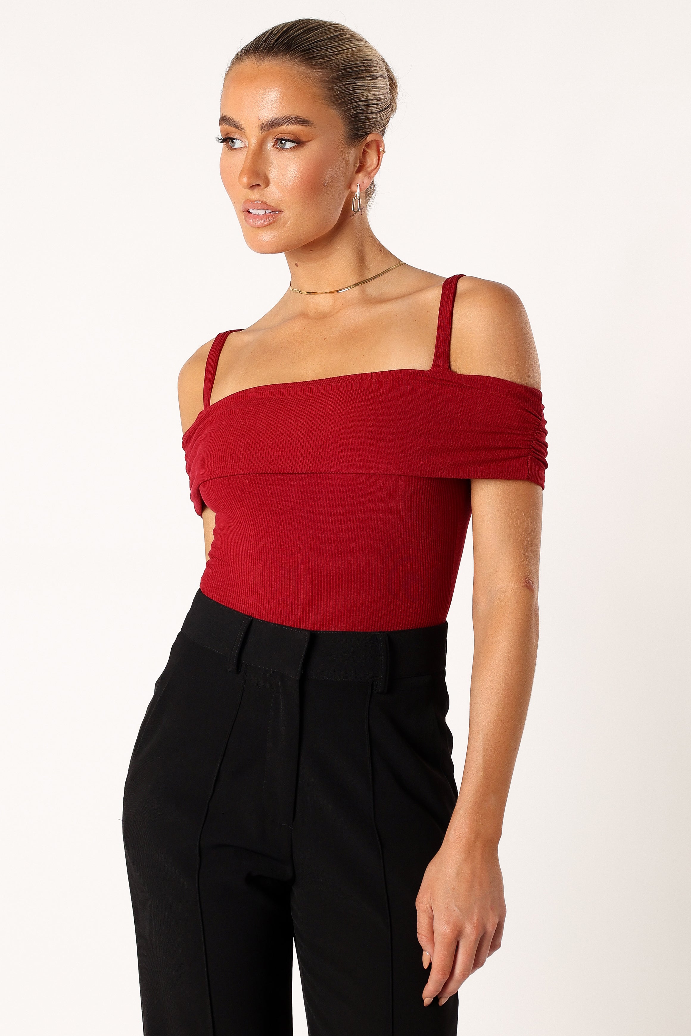 TOPS @Ryder Bodysuit - Wine