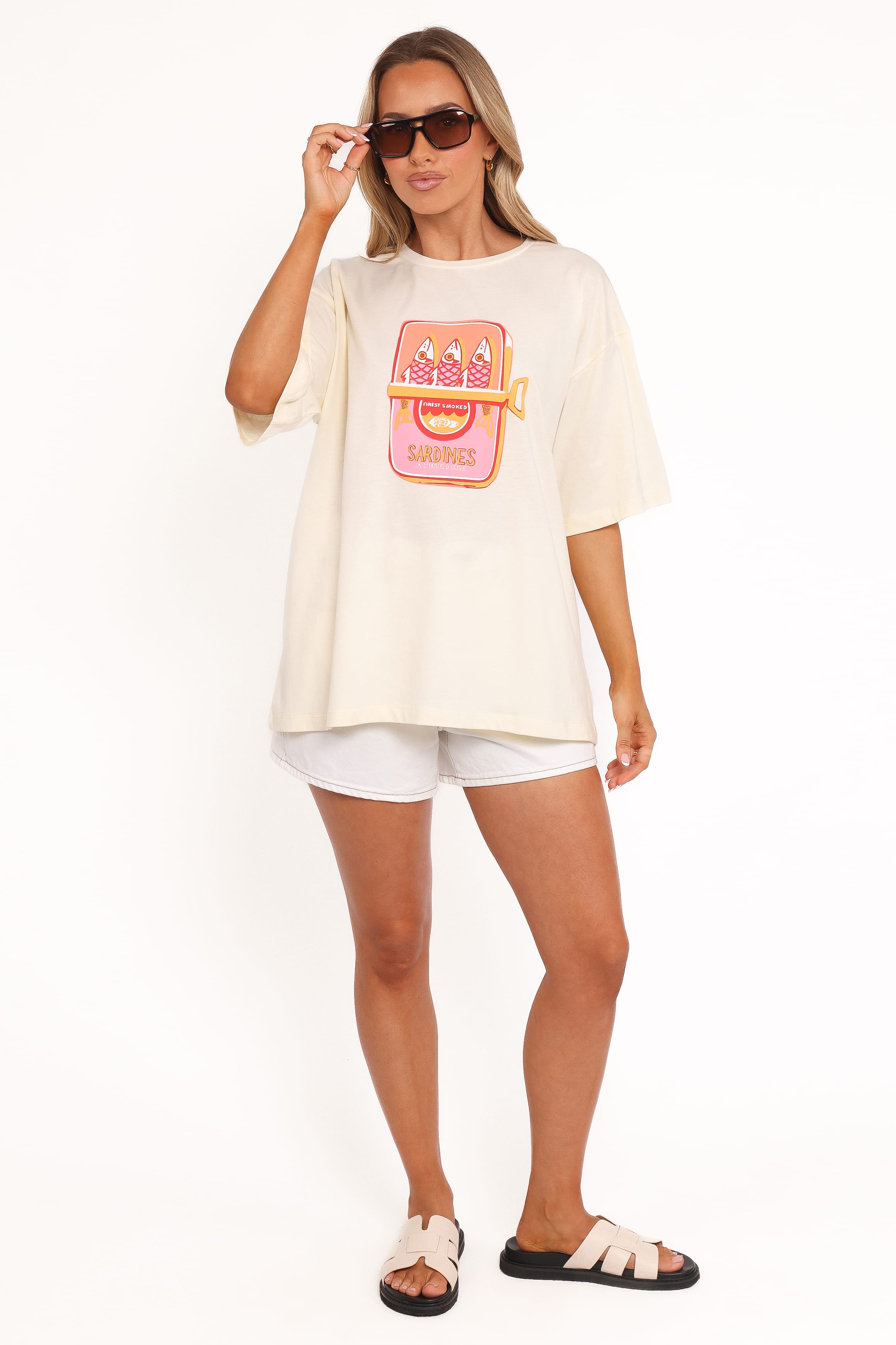 TOPS Sardines Tee - Pale Yellow