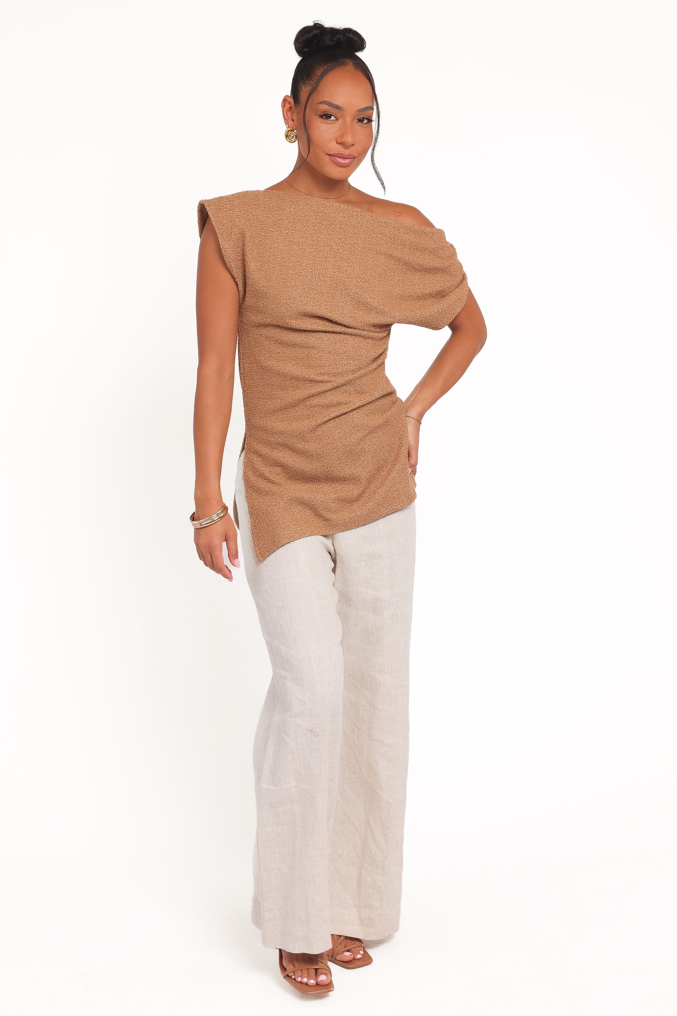 TOPS Selma Knit Top - Brown