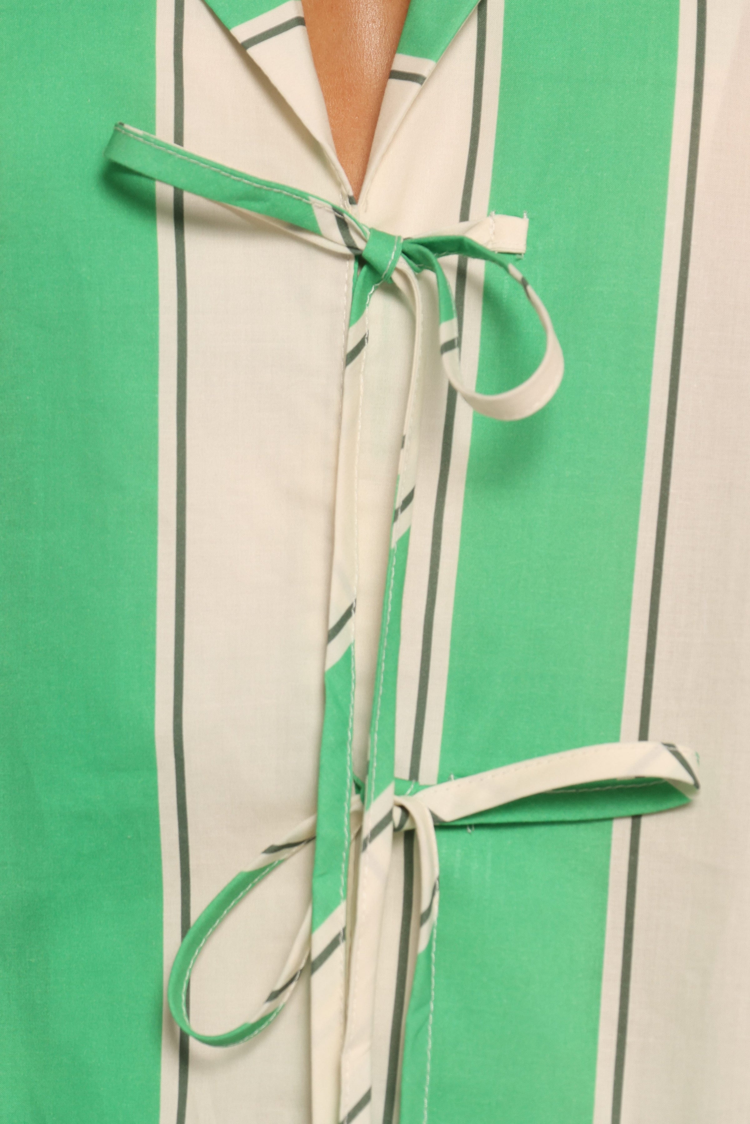 TOPS Shailene Top - Green Stripe