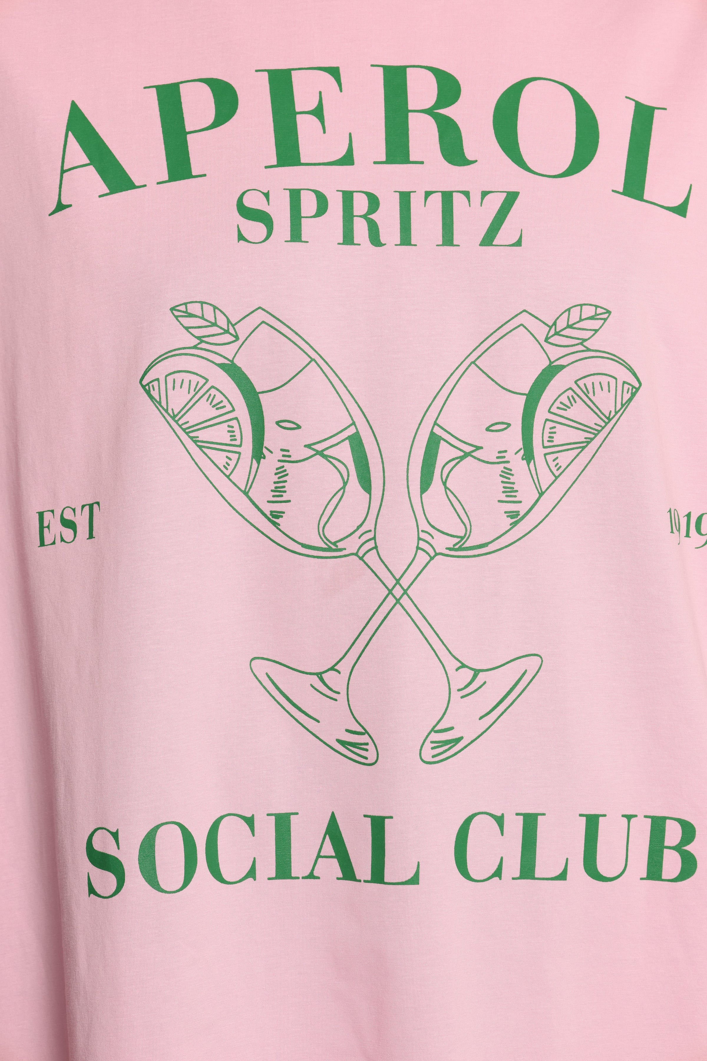 TOPS Social Club Tee - Pink Green