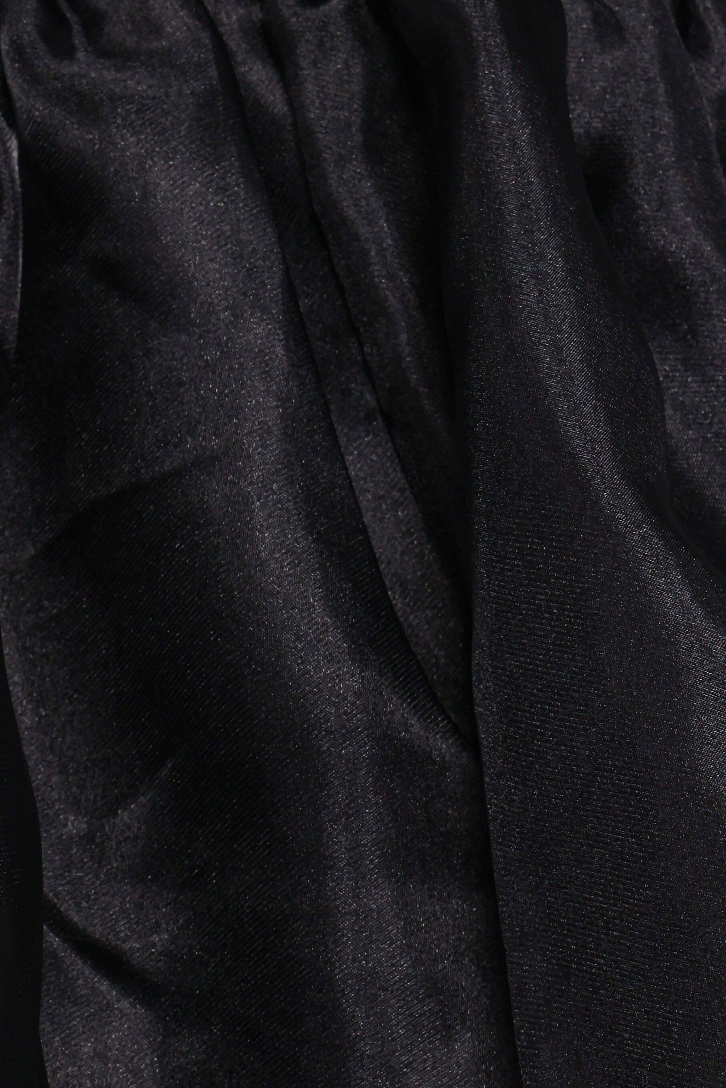TOPS Solenne Puff Sleeve Peplum Organza Top - Black