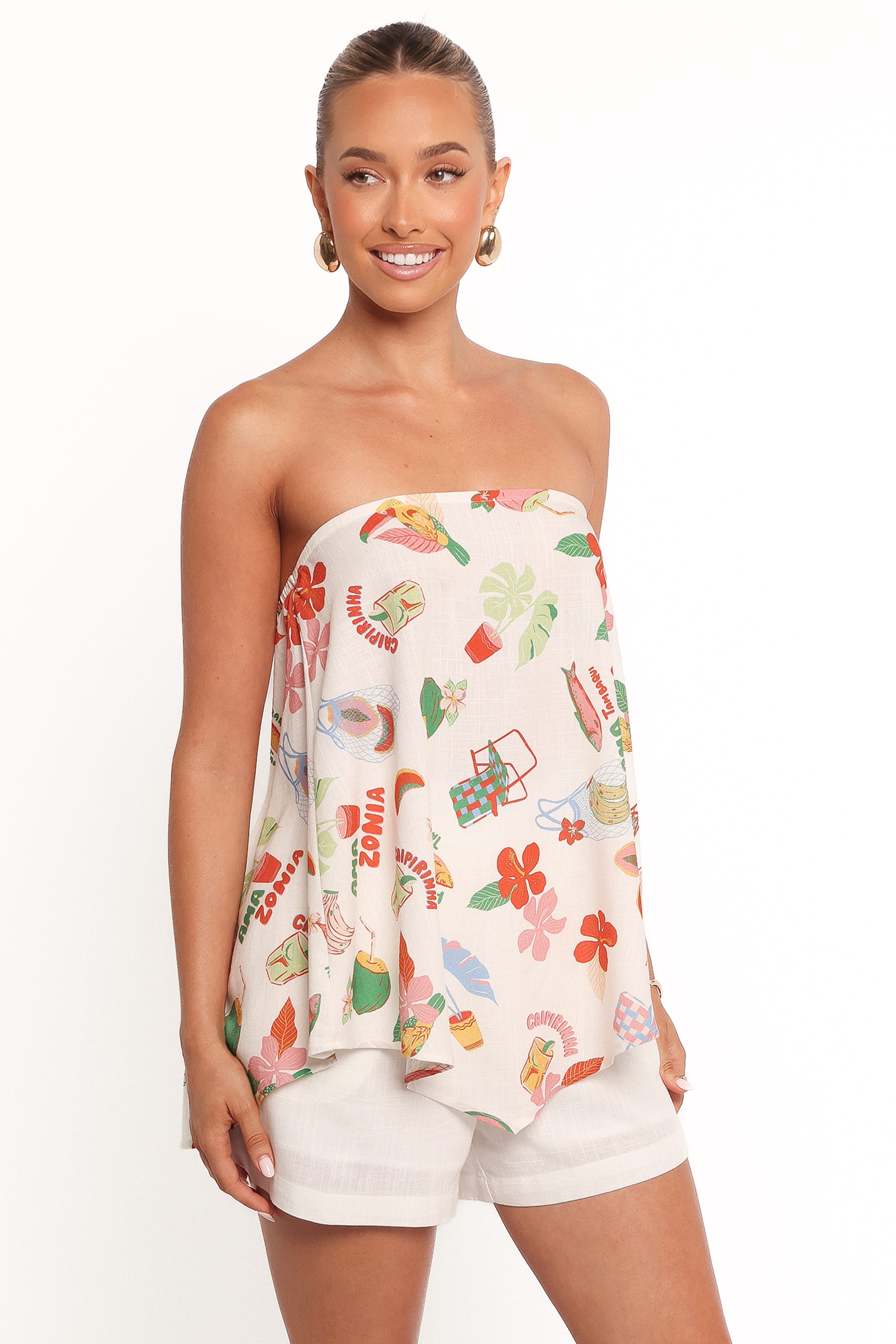 TOPS Sui Strapless Top - Alfresco