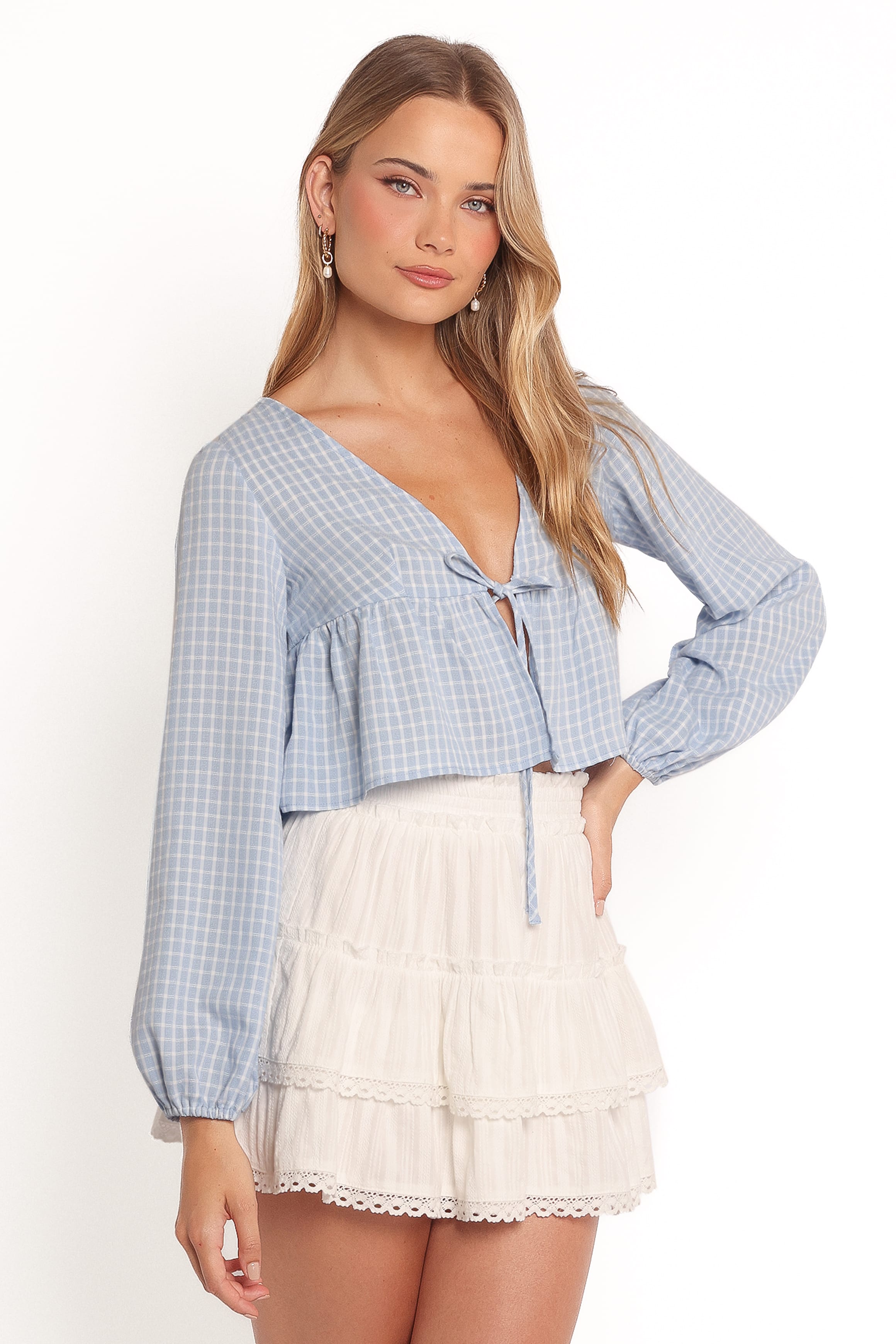 TOPS Sundara Long Sleeve Top - Blue