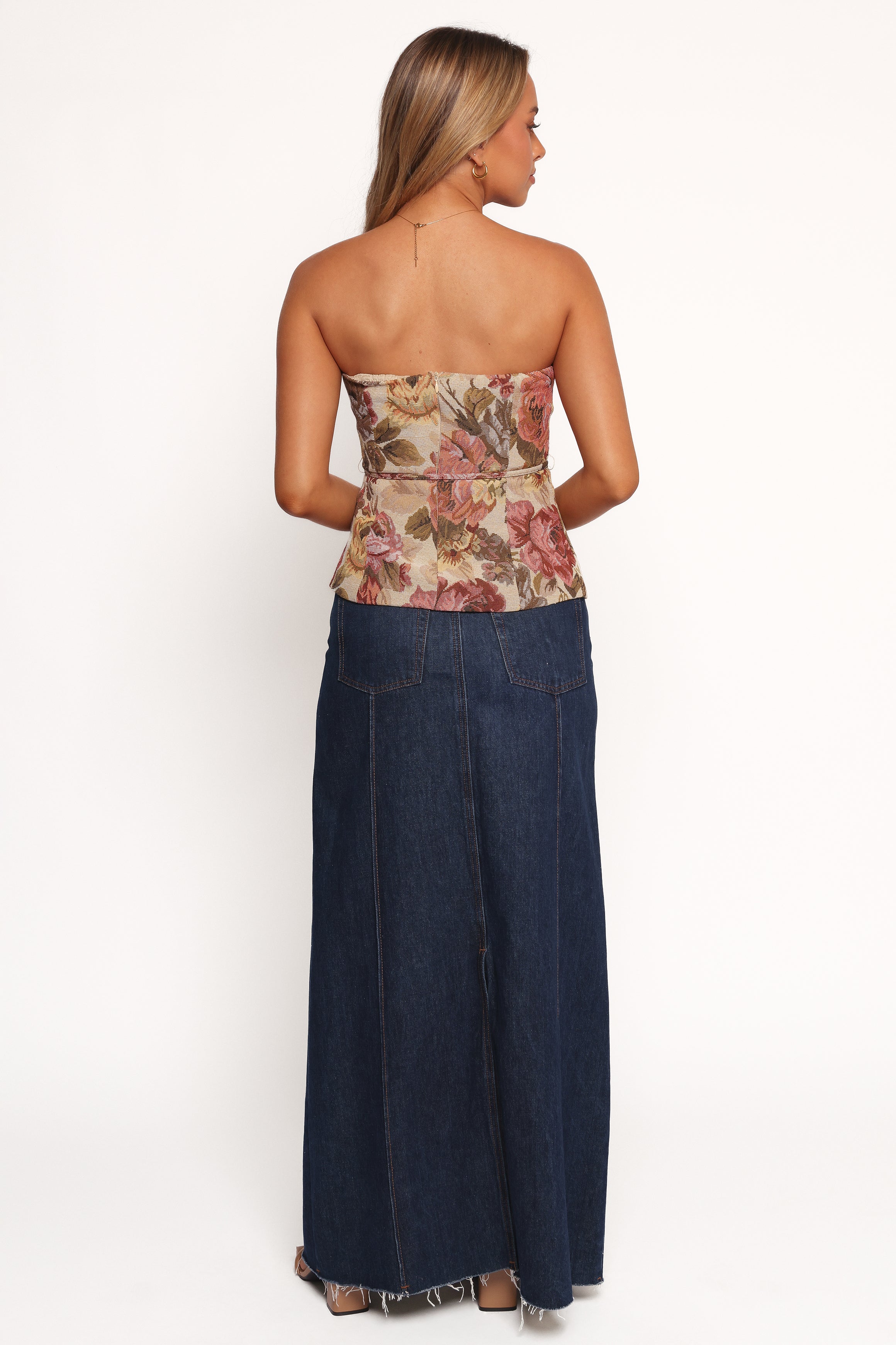 TOPS Talita Strapless Top - Floral