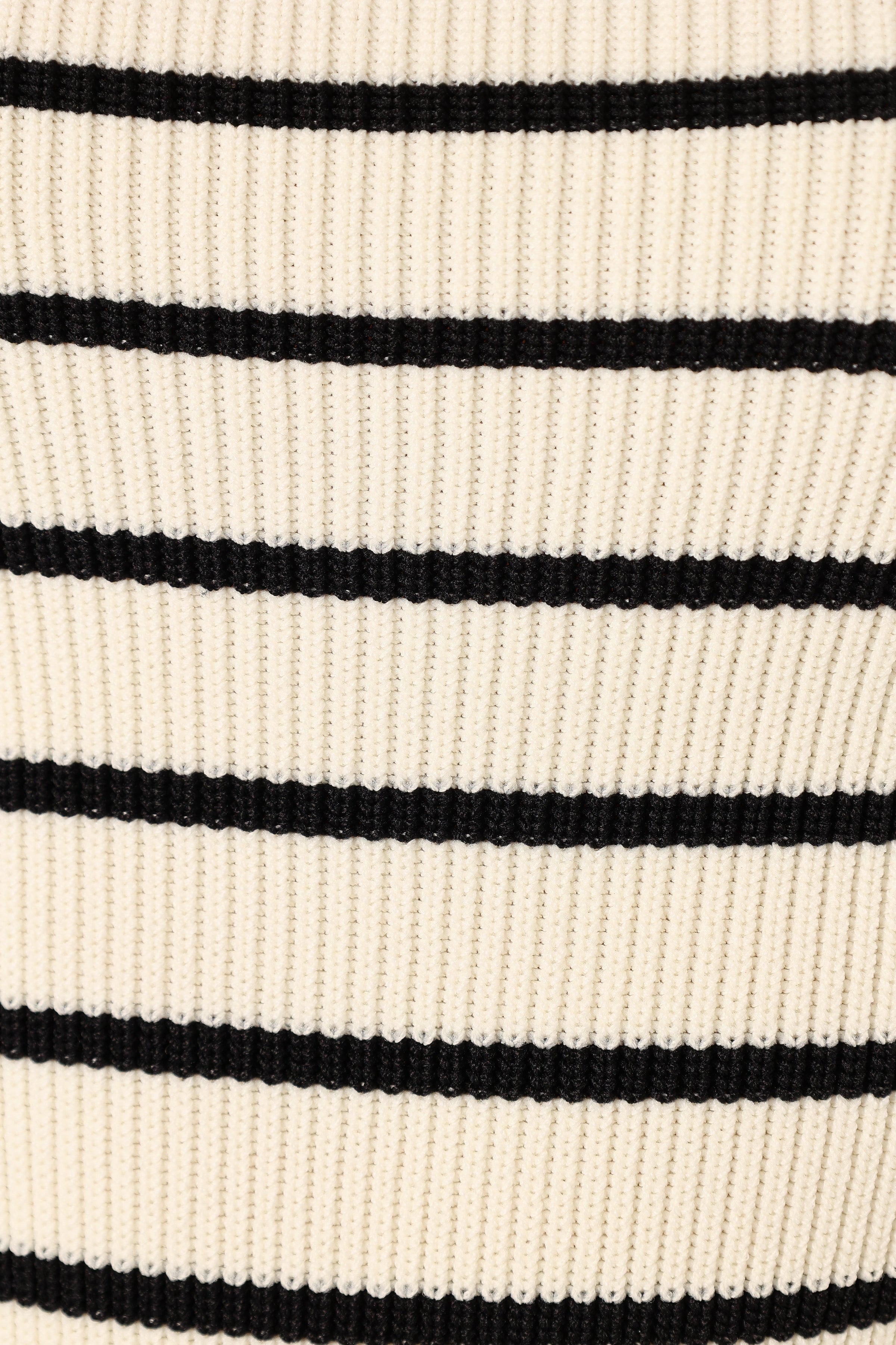 TOPS @Tegan Knit Top - Black Beige