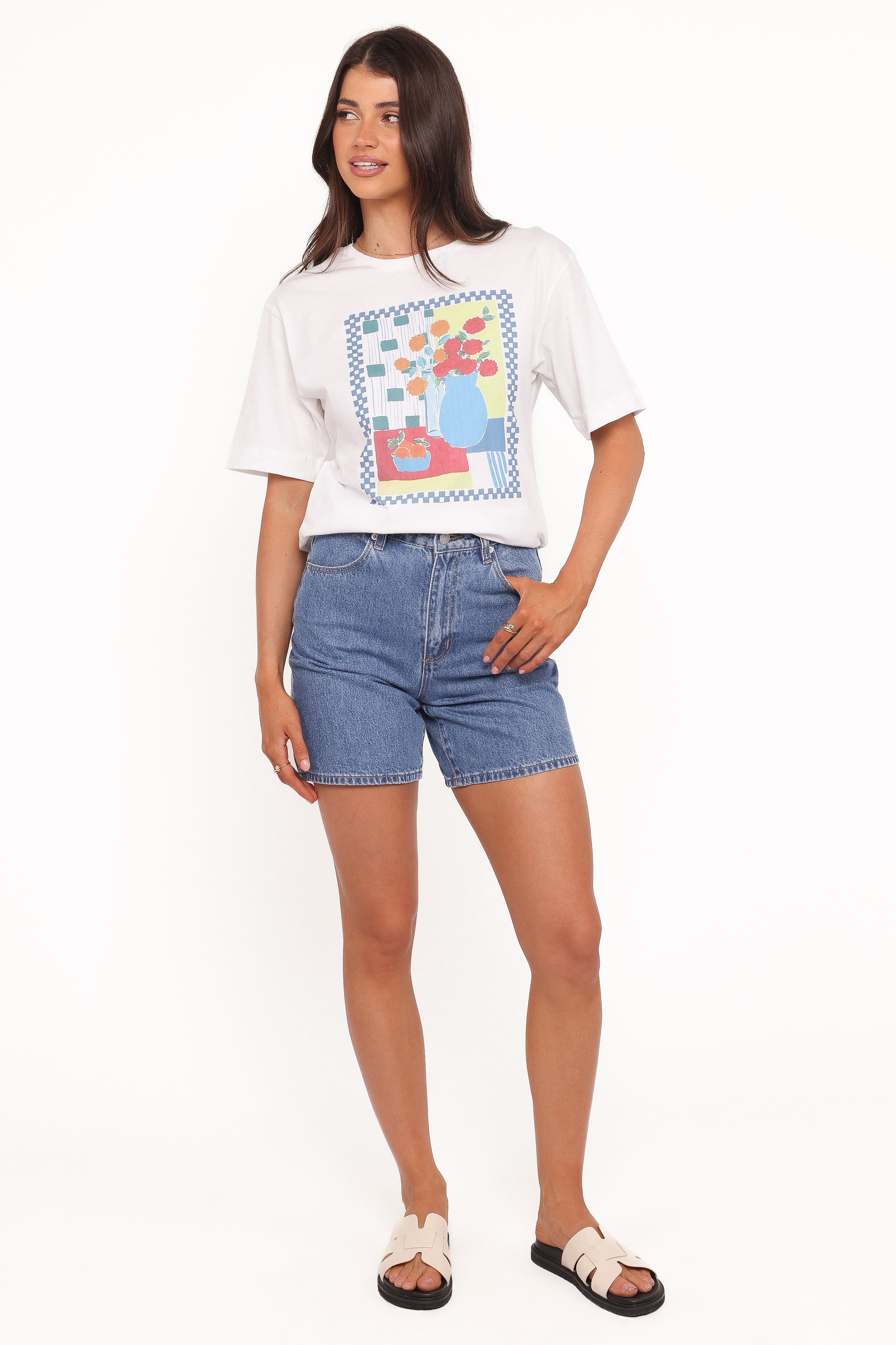 TOPS Theodore Tee - White Multi