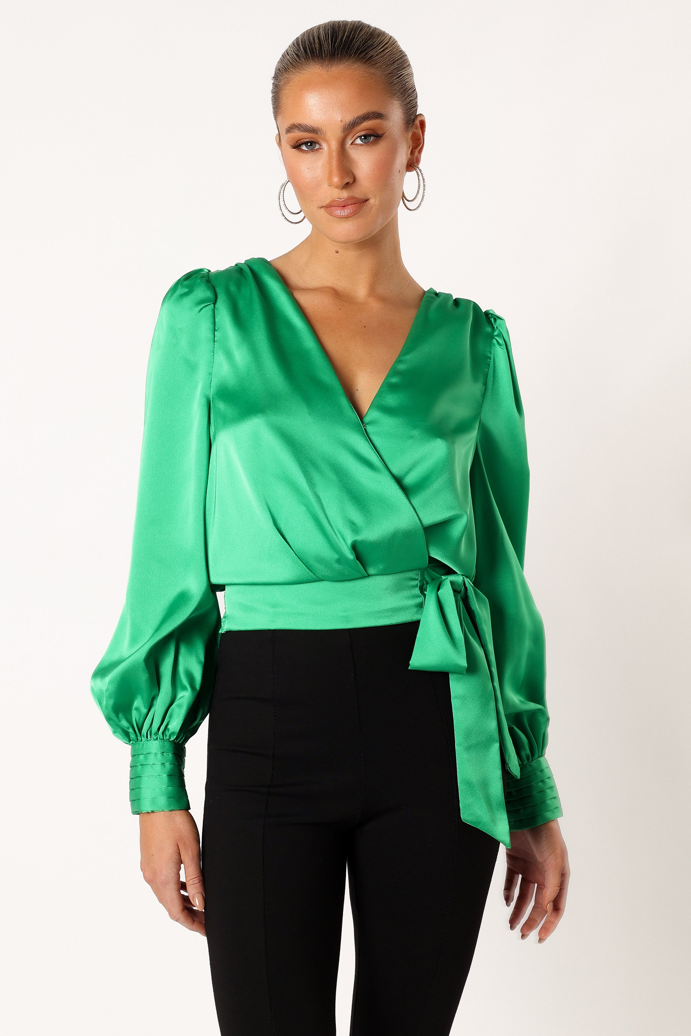TOPS @Tiarne Long Sleeve Top - Green
