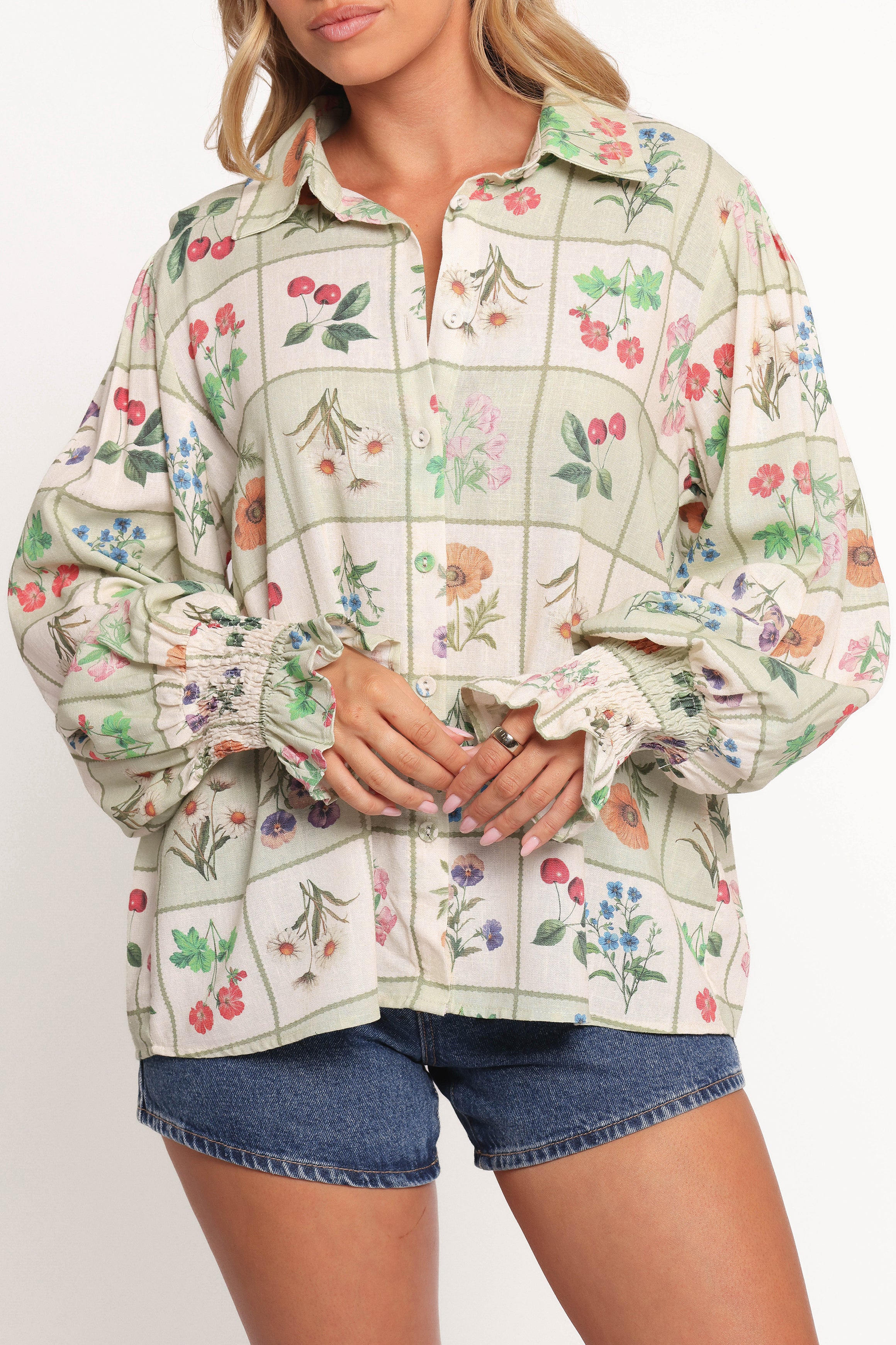 TOPS Tomi Long Sleeve Shirt - Flower Market