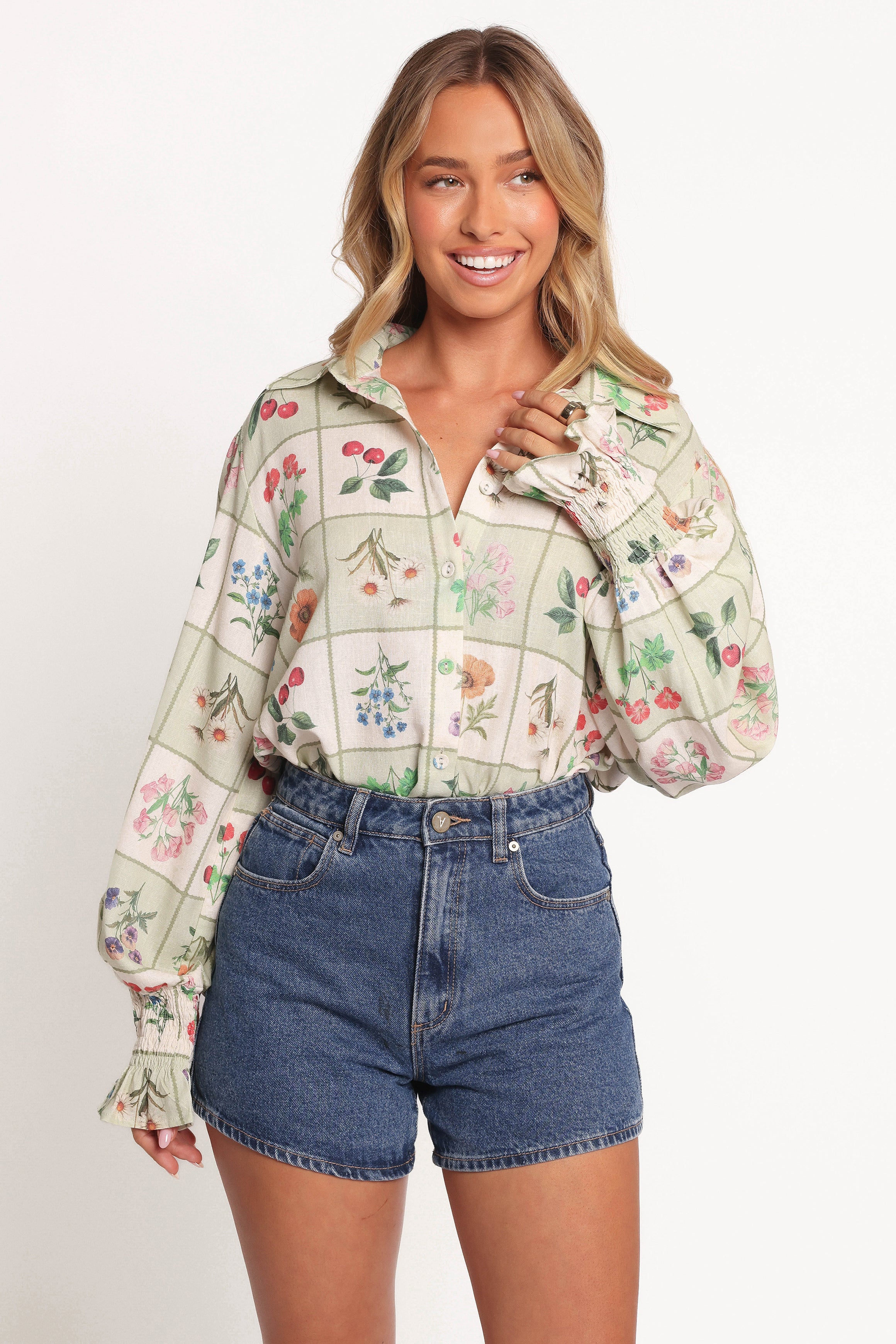 TOPS Tomi Long Sleeve Shirt - Flower Market