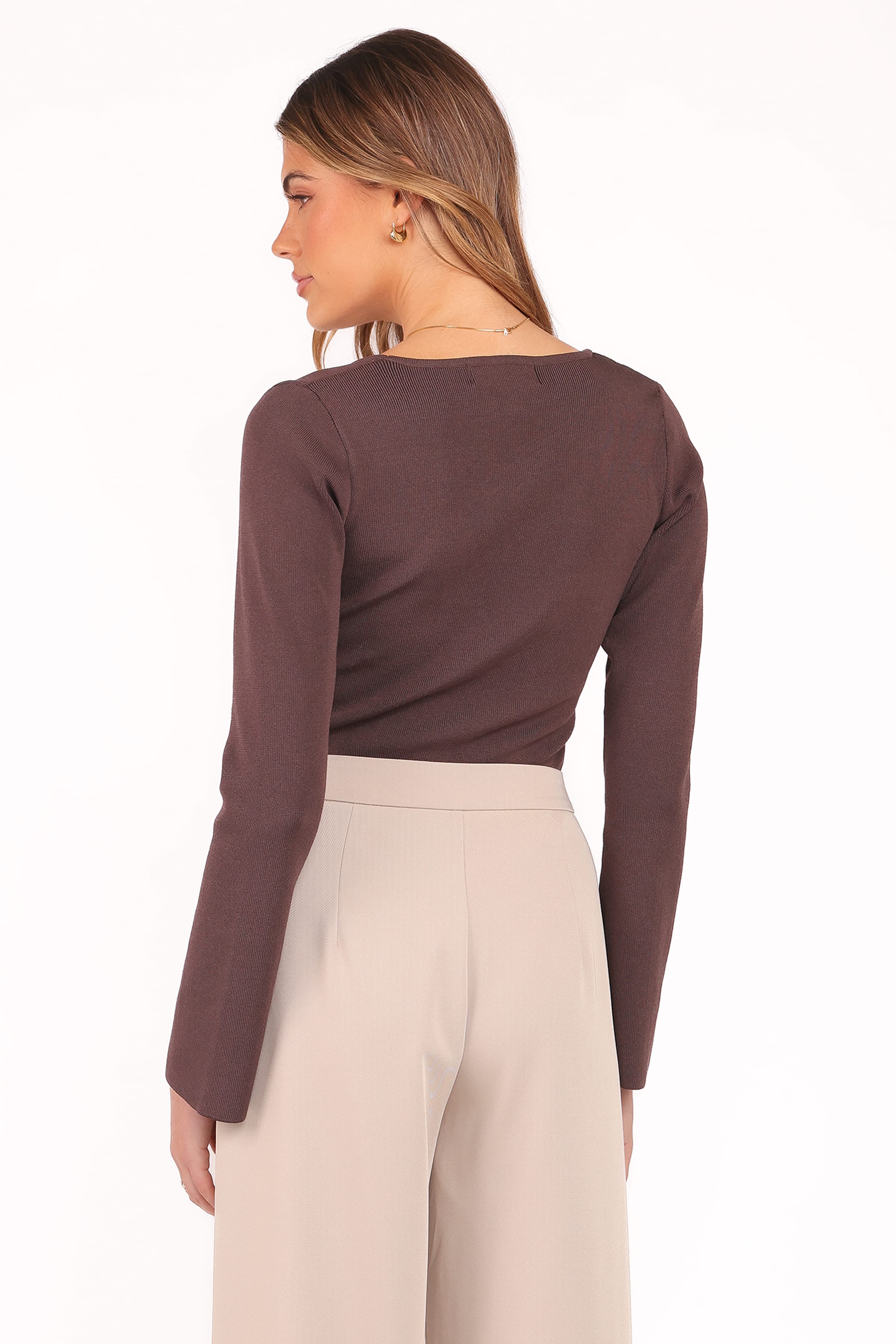 TOPS Trinity Long Sleeve Top - Chocolate Brown
