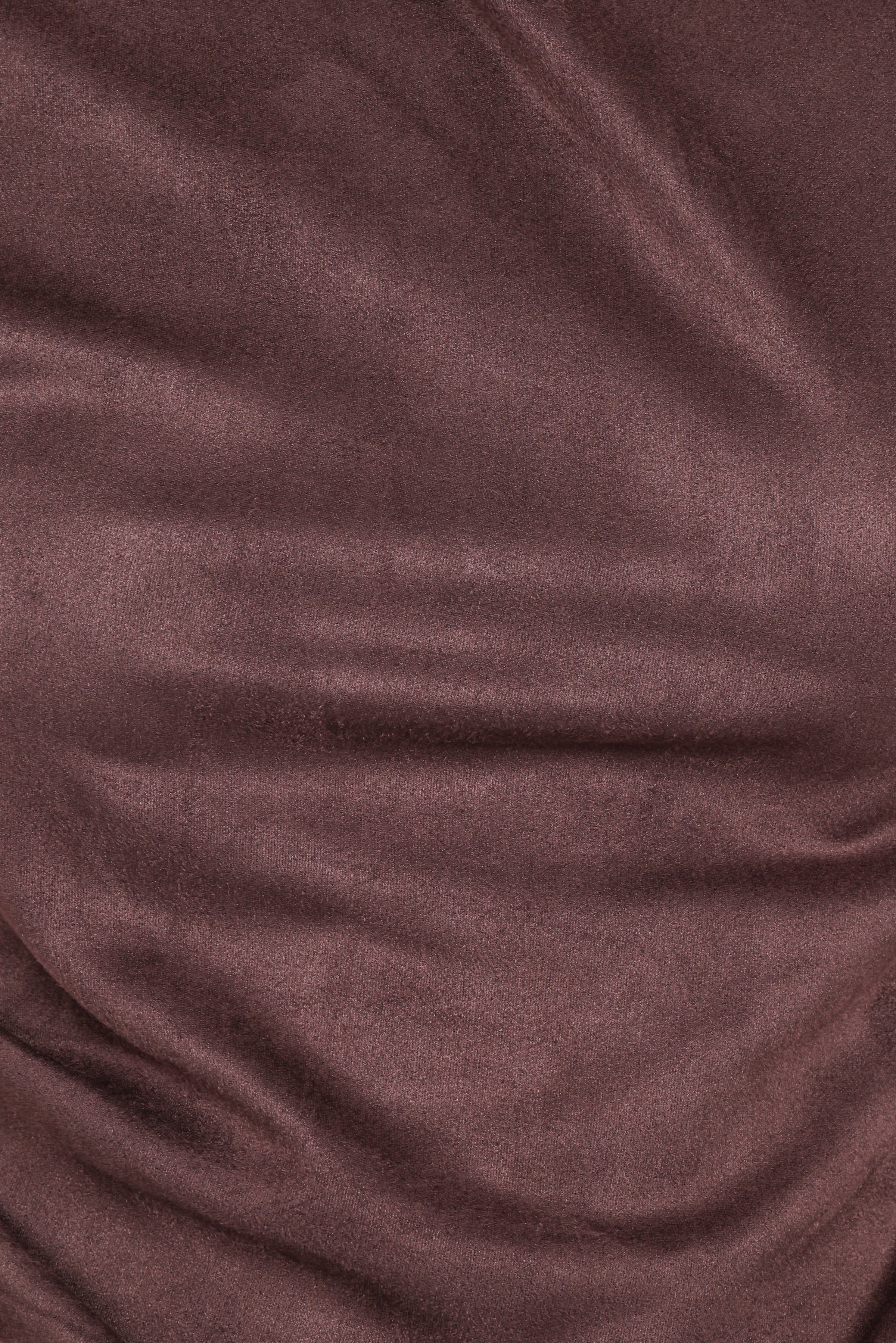 TOPS Vaila Faux Suede Off Shoulder Top - Chocolate
