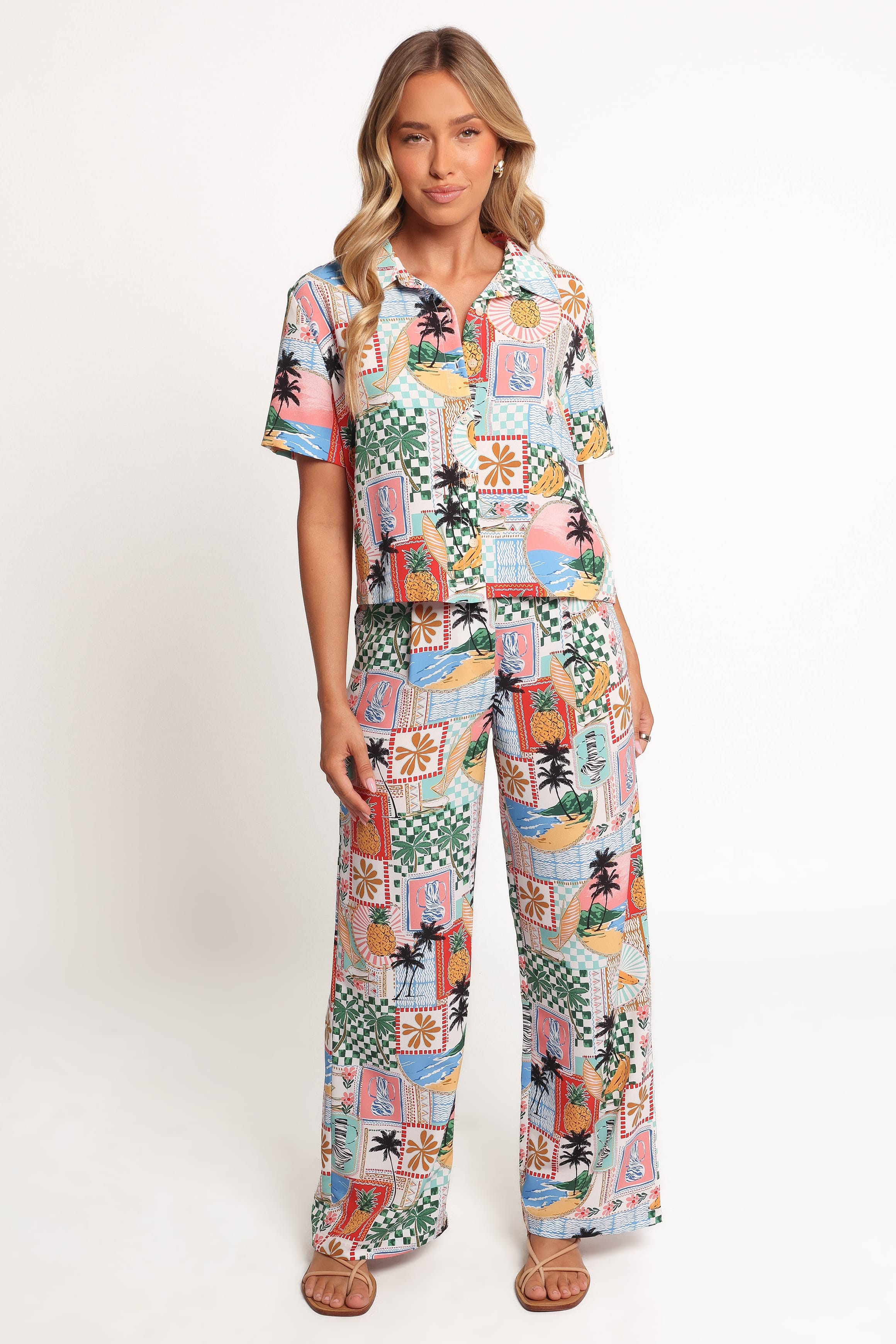 TOPS Valeria Shirt - Off White Multi