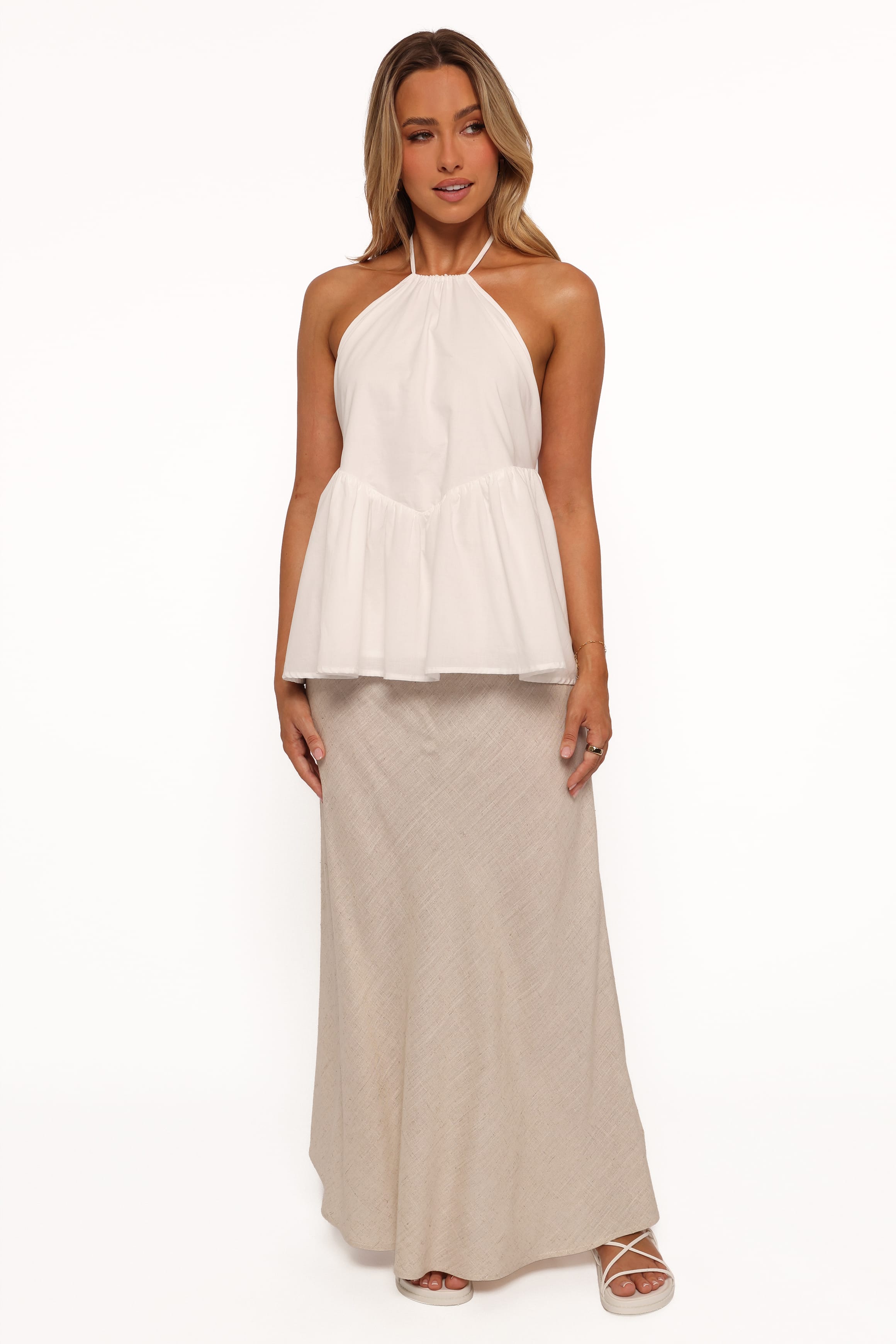 TOPS Vanessa Halterneck Top - White