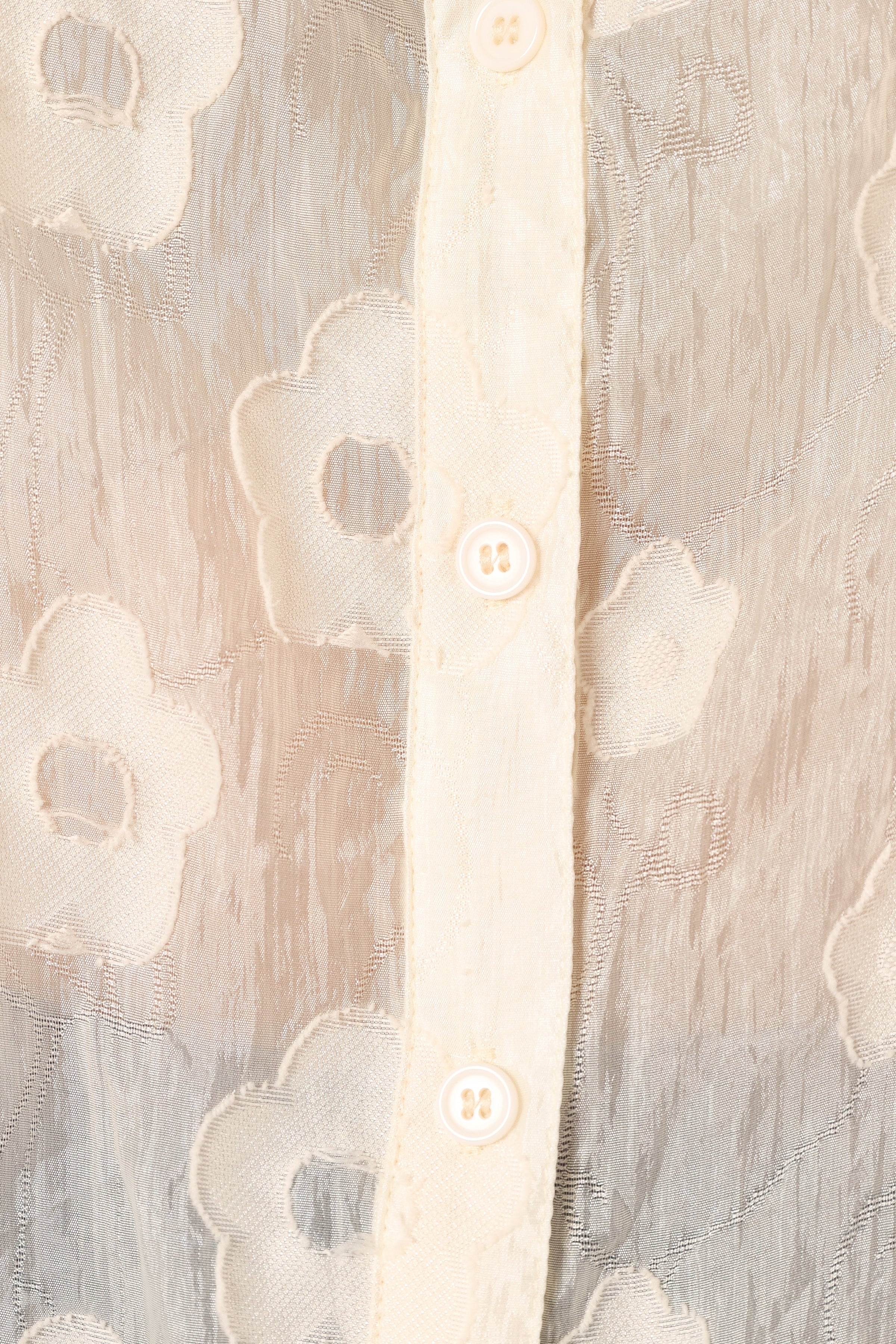 TOPS @Viena Embroidered Button Down - Ivory