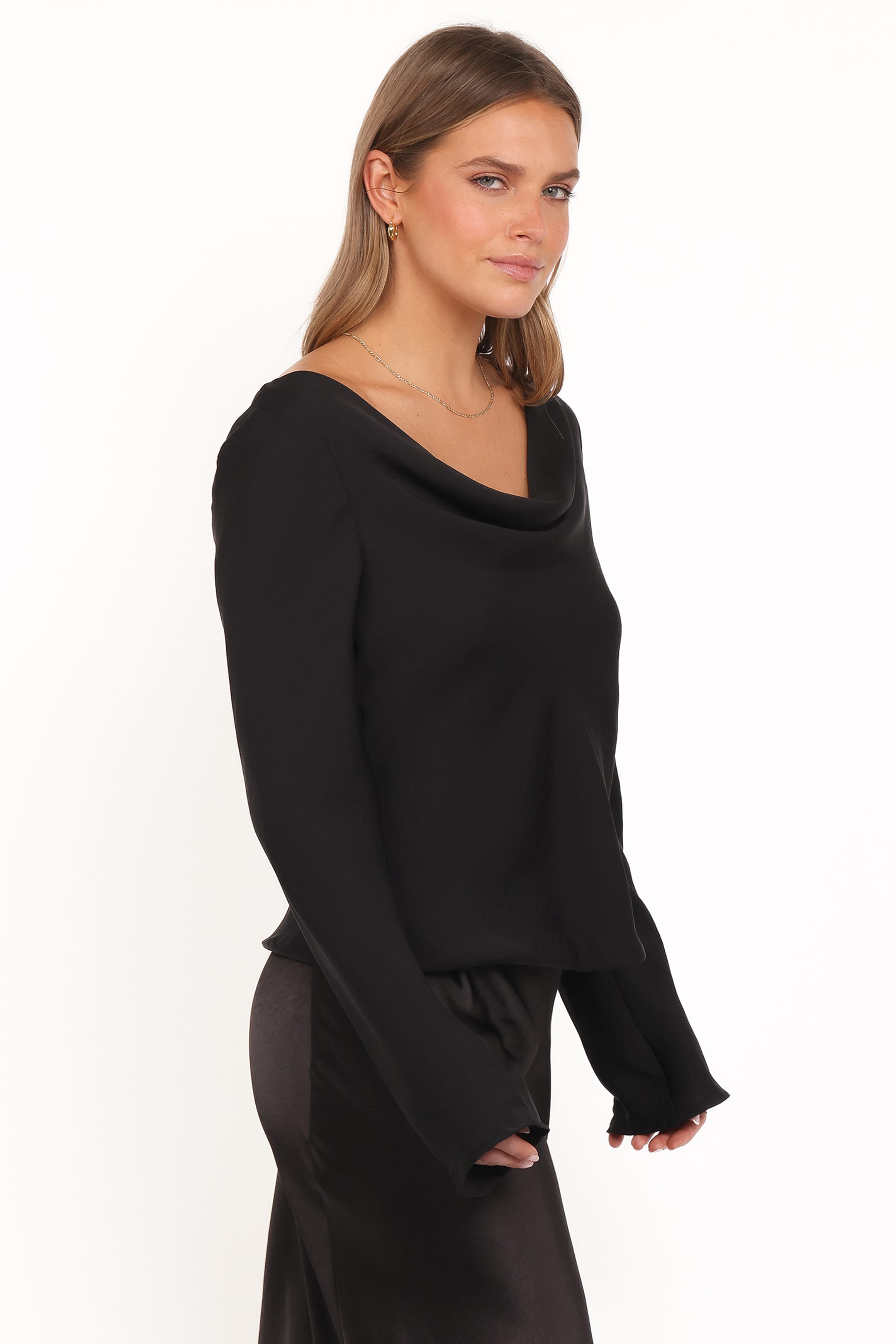TOPS Vinita Long Sleeve Top - Black