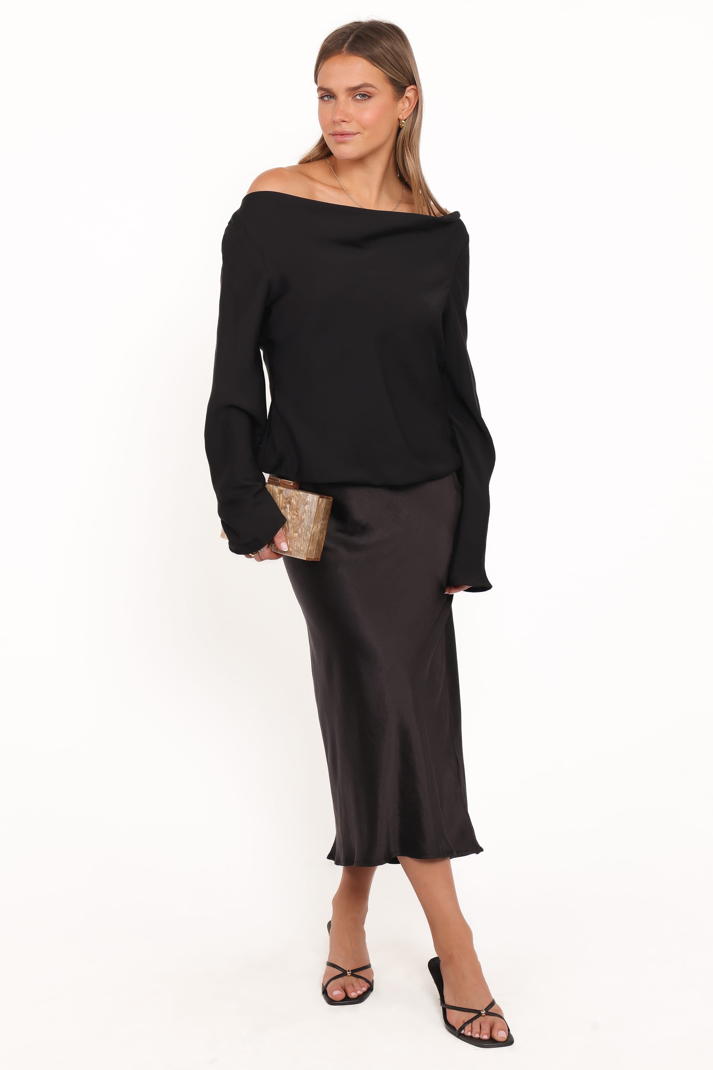 TOPS Vinita Long Sleeve Top - Black