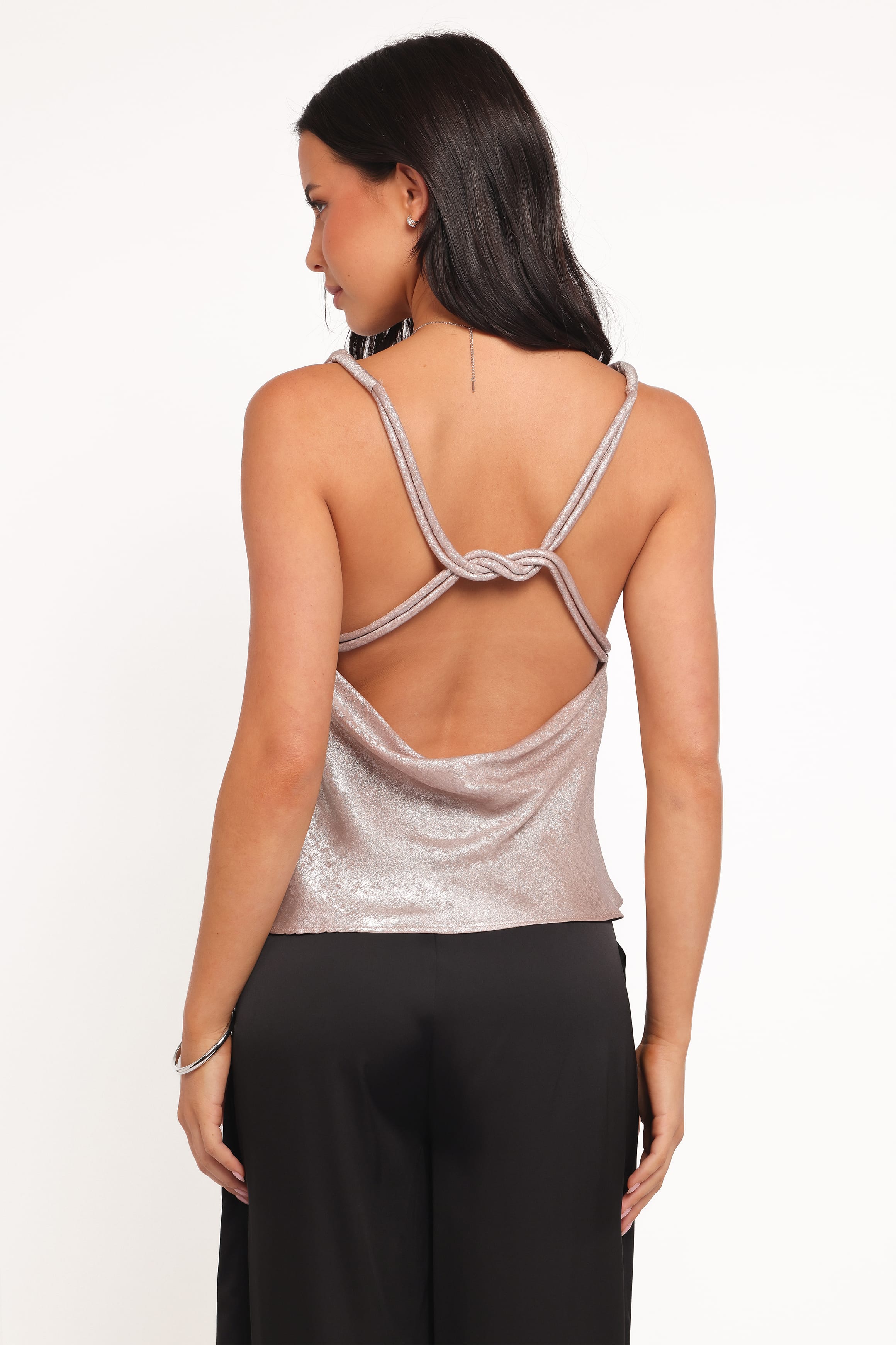 TOPS Vita Cowl Neck Cami Top - Champagne
