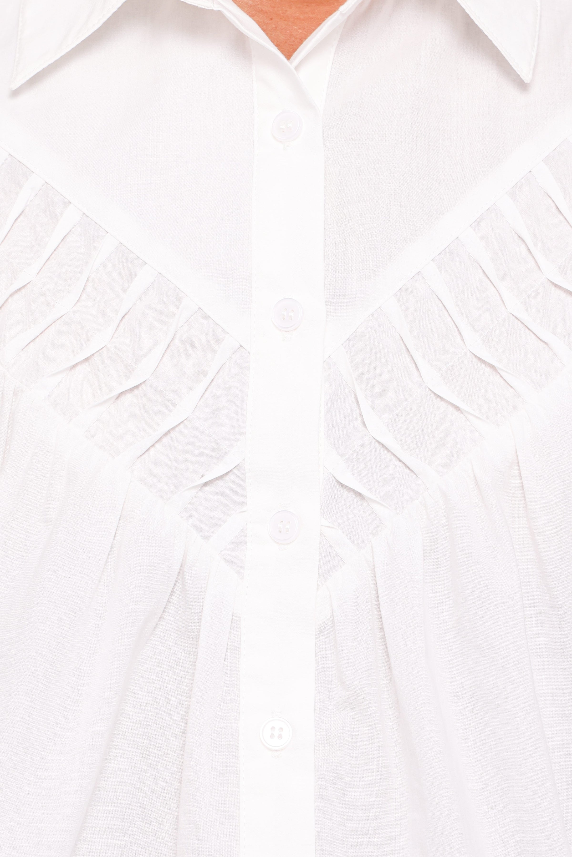 TOPS Watson Lace Inset Shirt - White