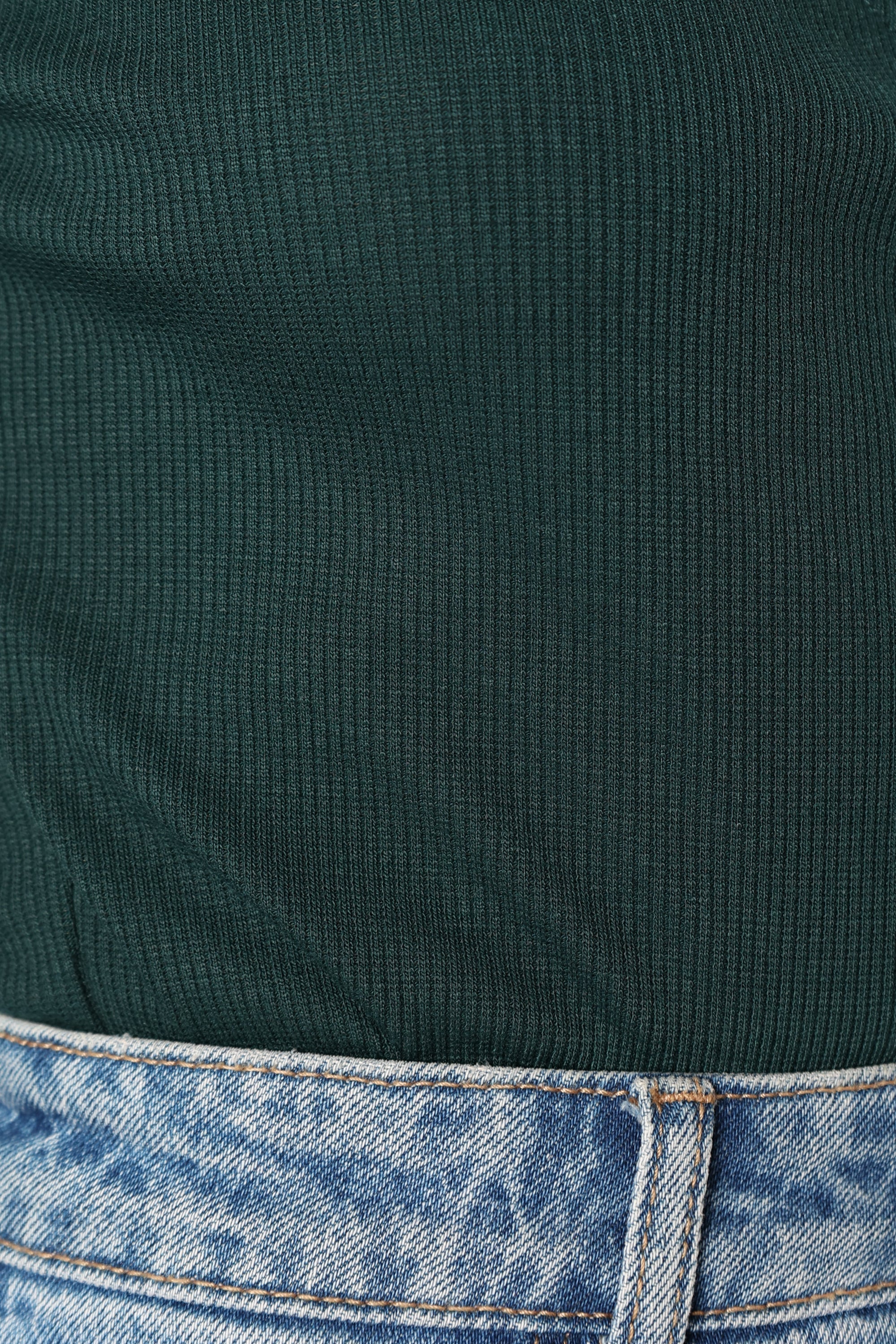 TOPS @Wells Long Sleeve Bodysuit - Hunter Green