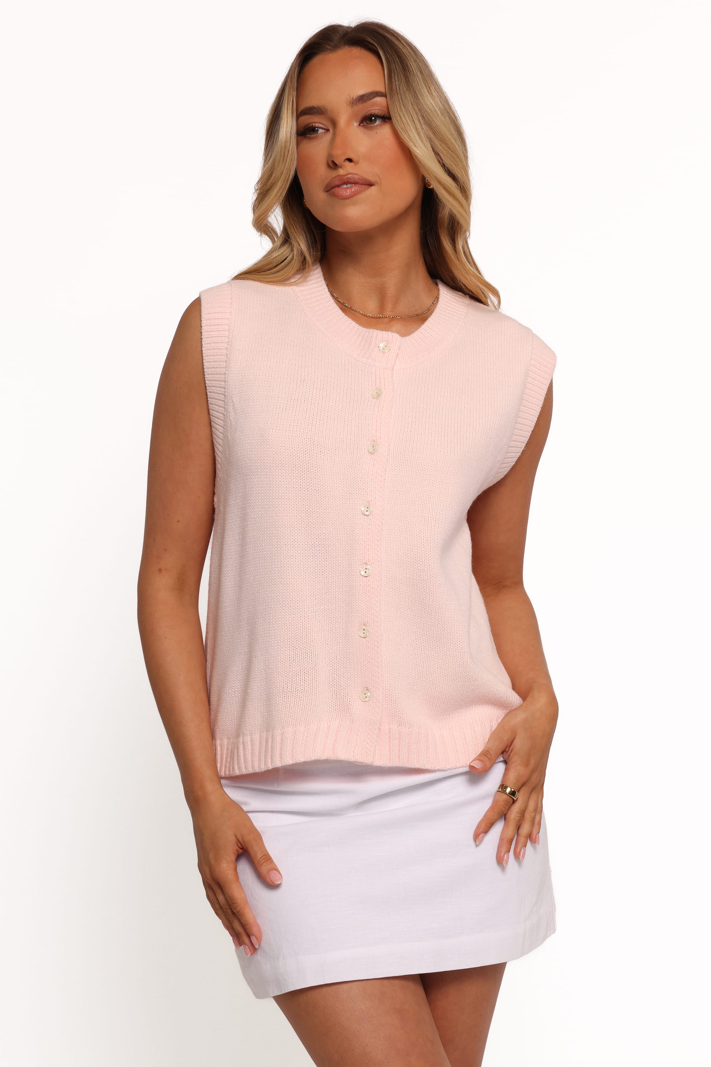 TOPS Weston Knit Vest - Pink