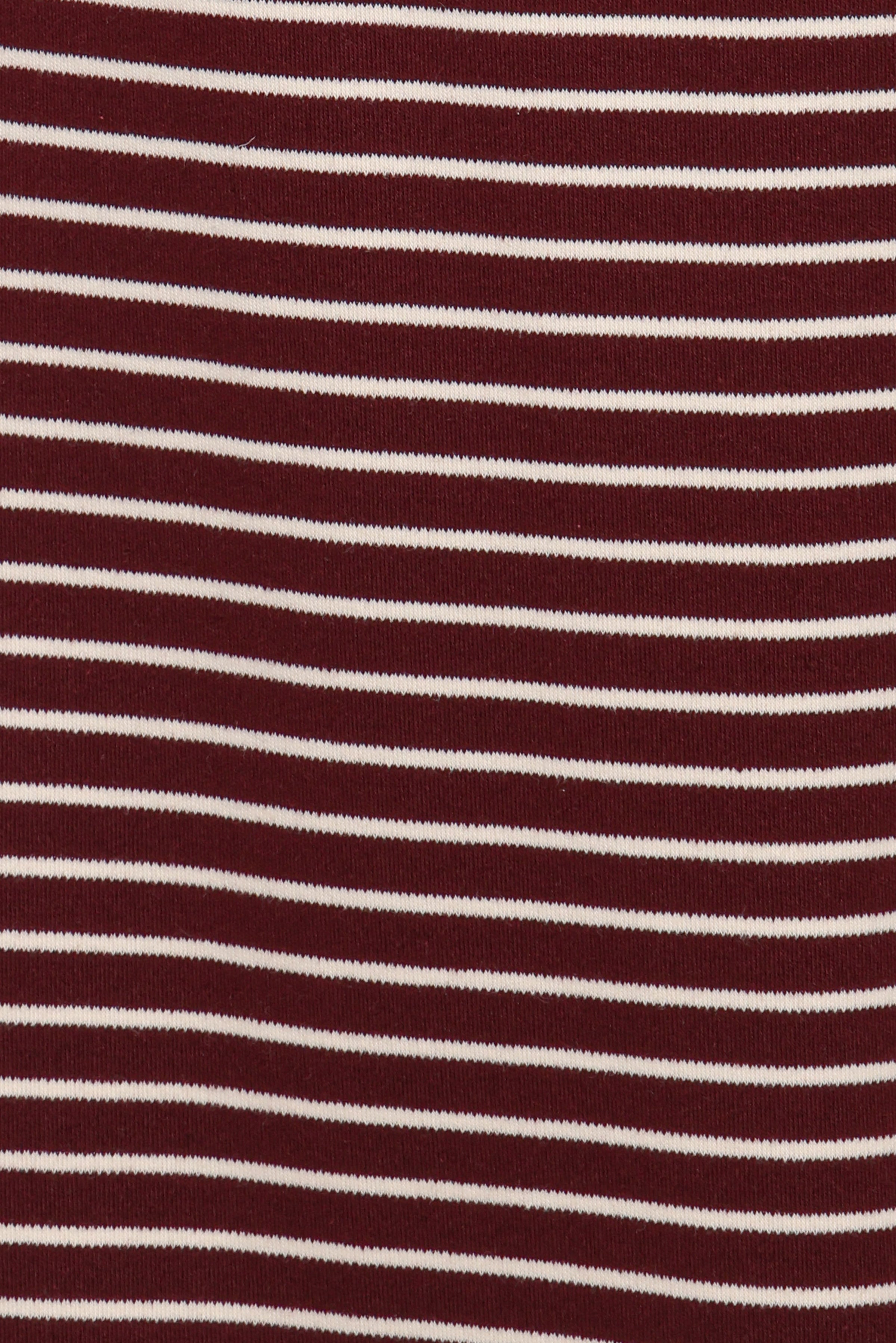 TOPS Wilda Oversized Tee - Burgundy Cream Stripe