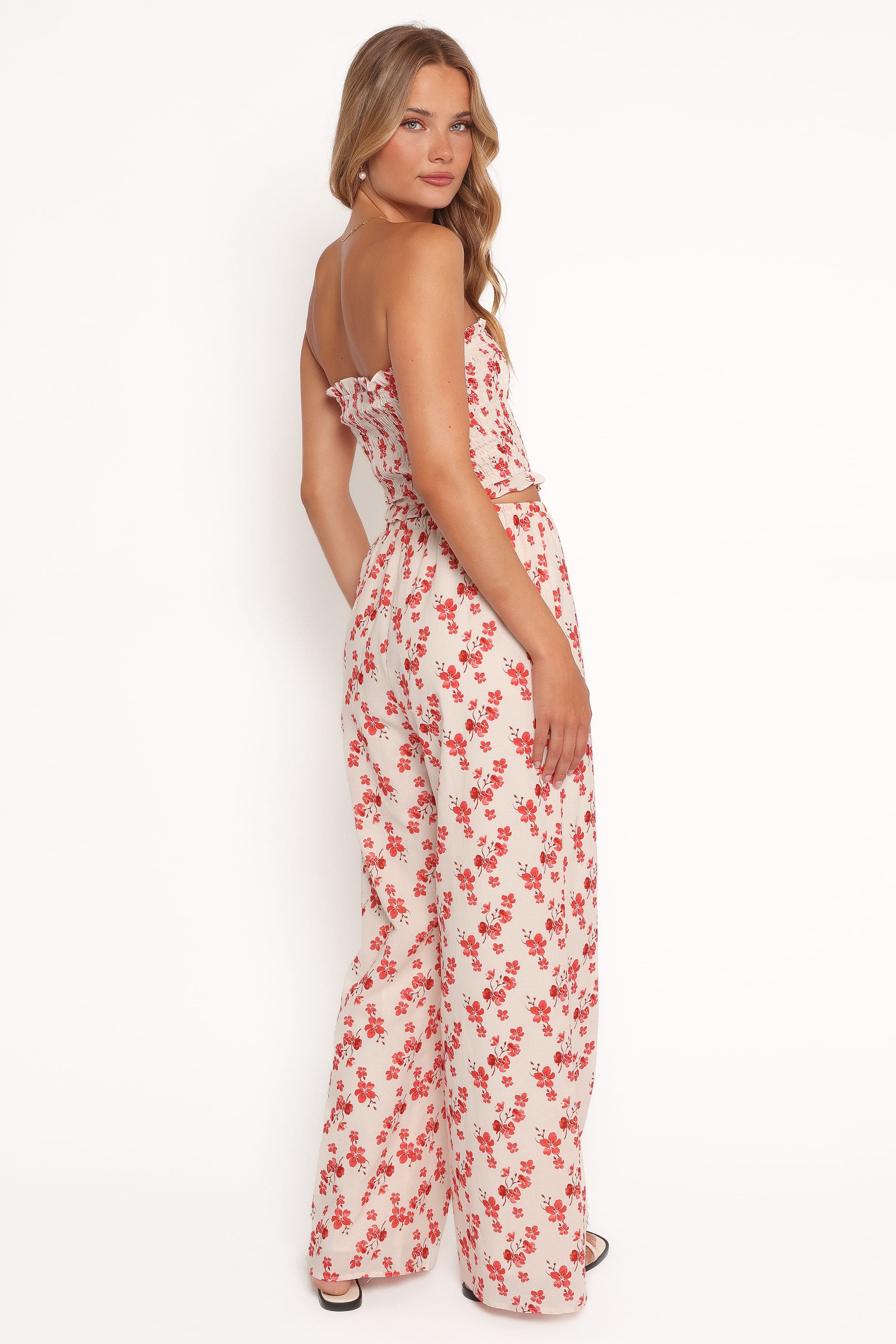 TOPS Winona Strapless Top - Red Blossom