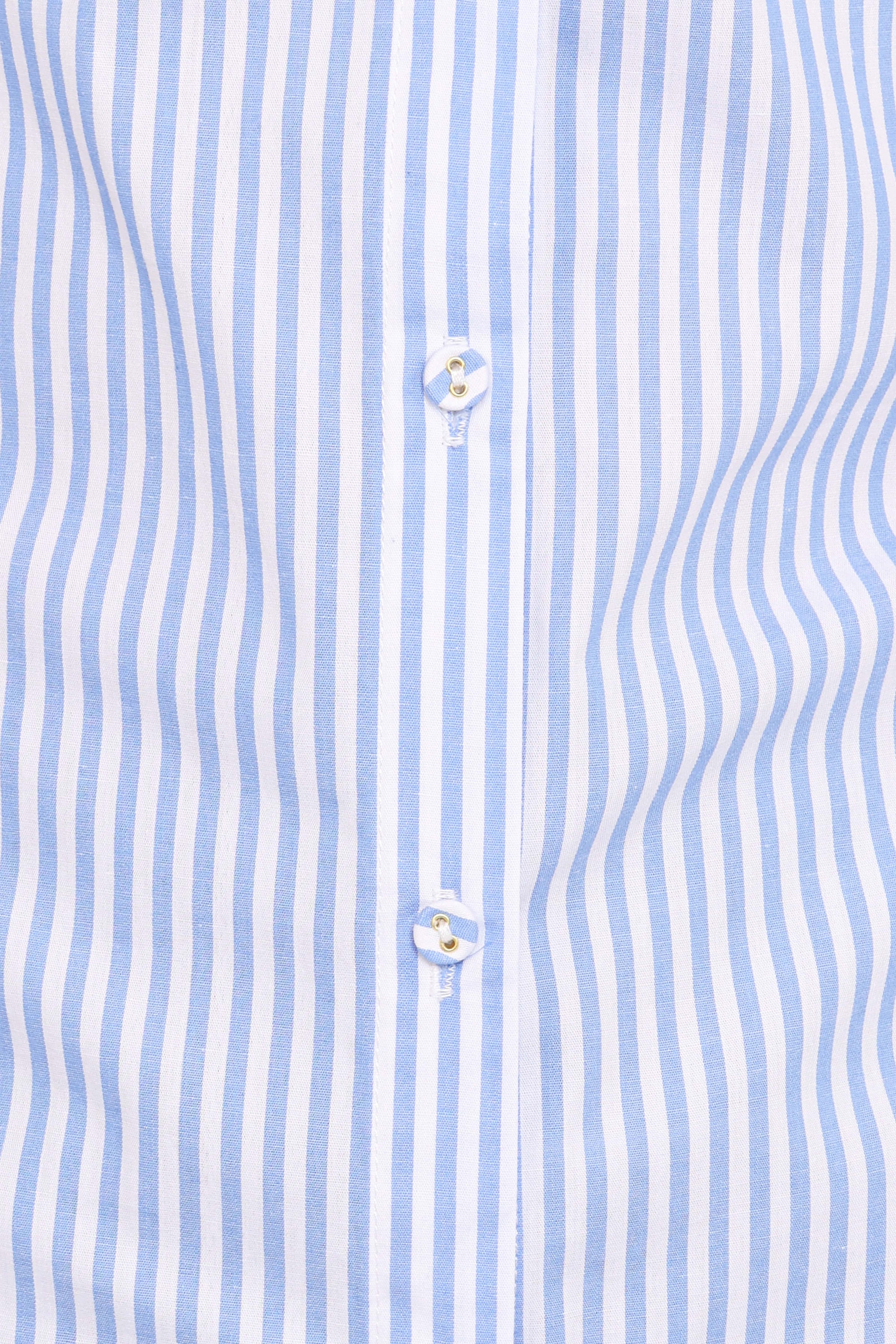 TOPS Yacra Tie Shirt - Blue White Stripe