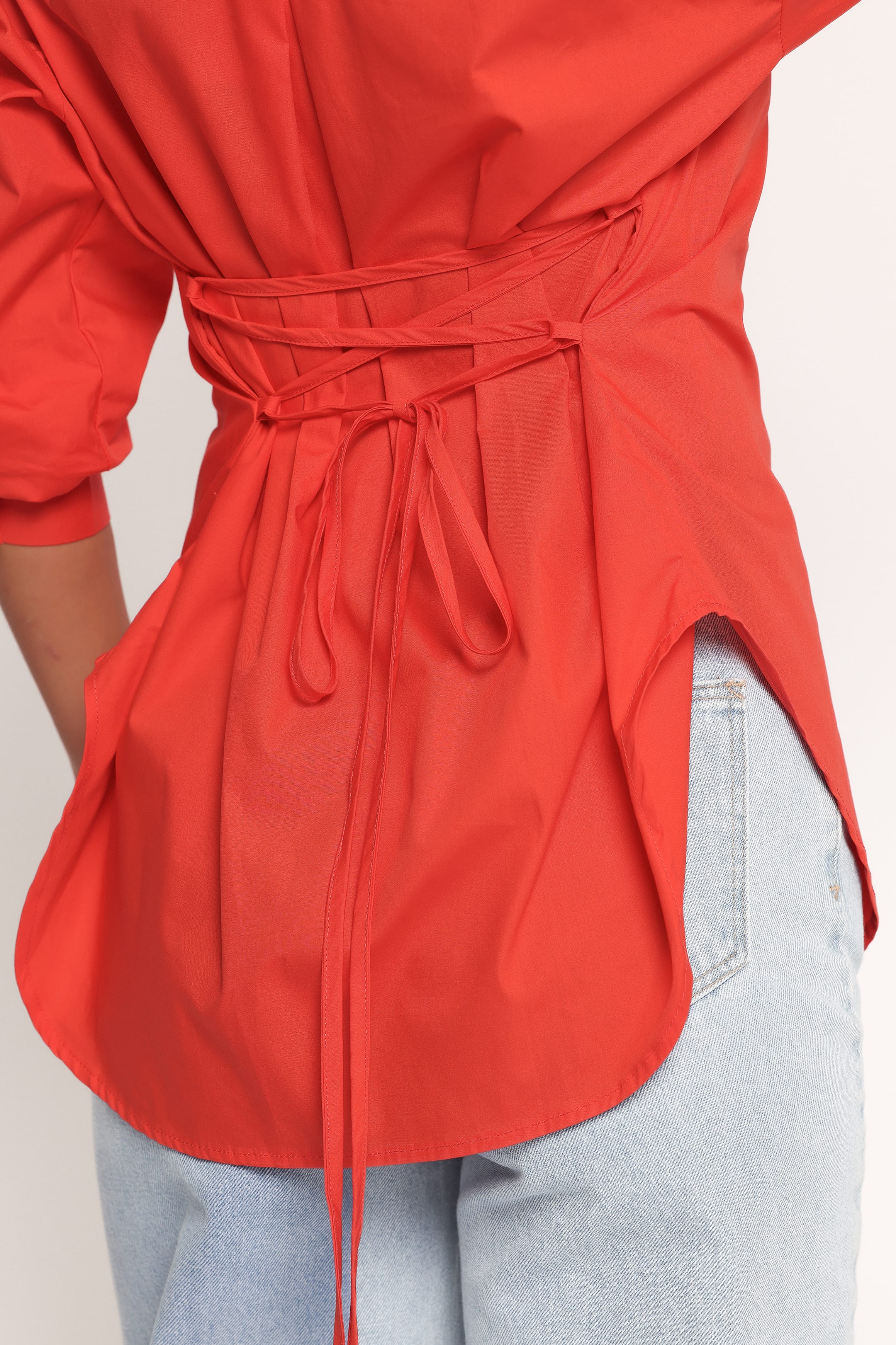 TOPS Yacra Tie Shirt - Red