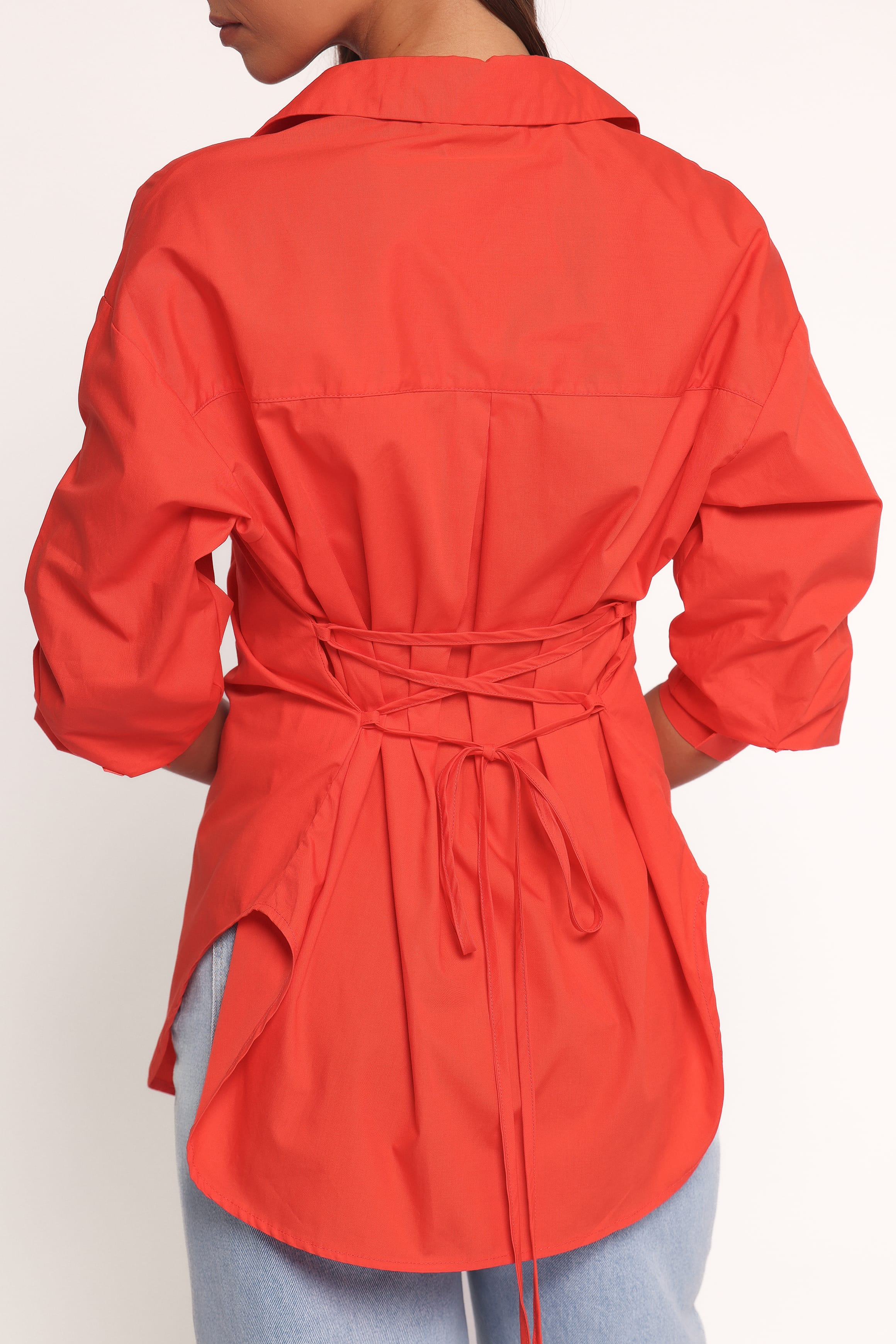 TOPS Yacra Tie Shirt - Red