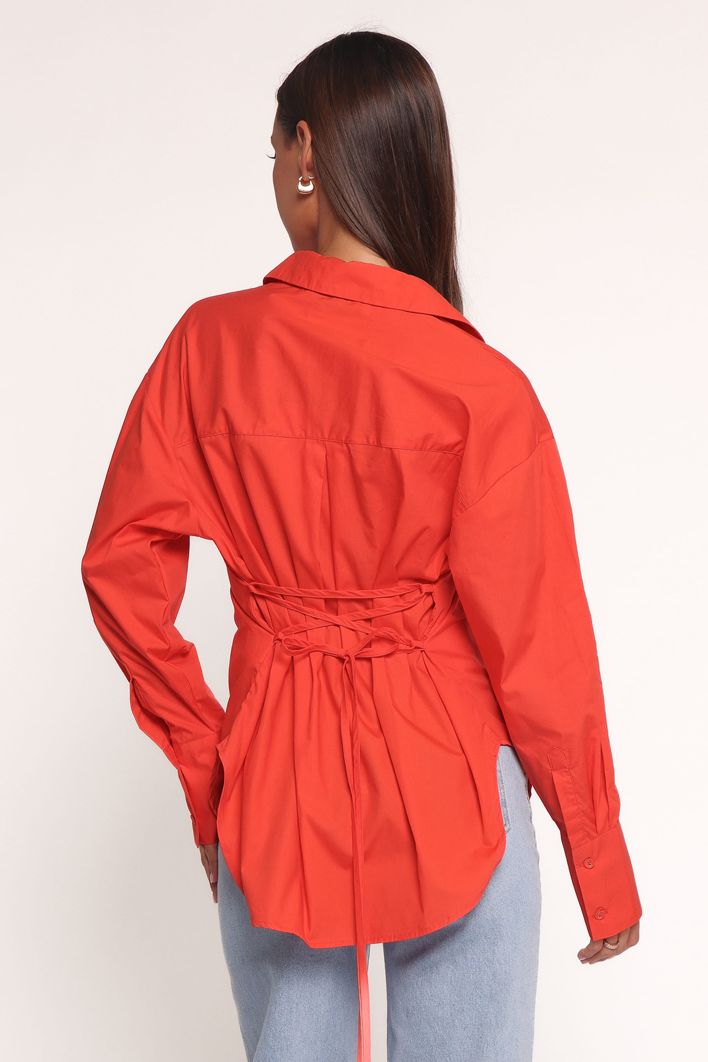 TOPS Yacra Tie Shirt - Red