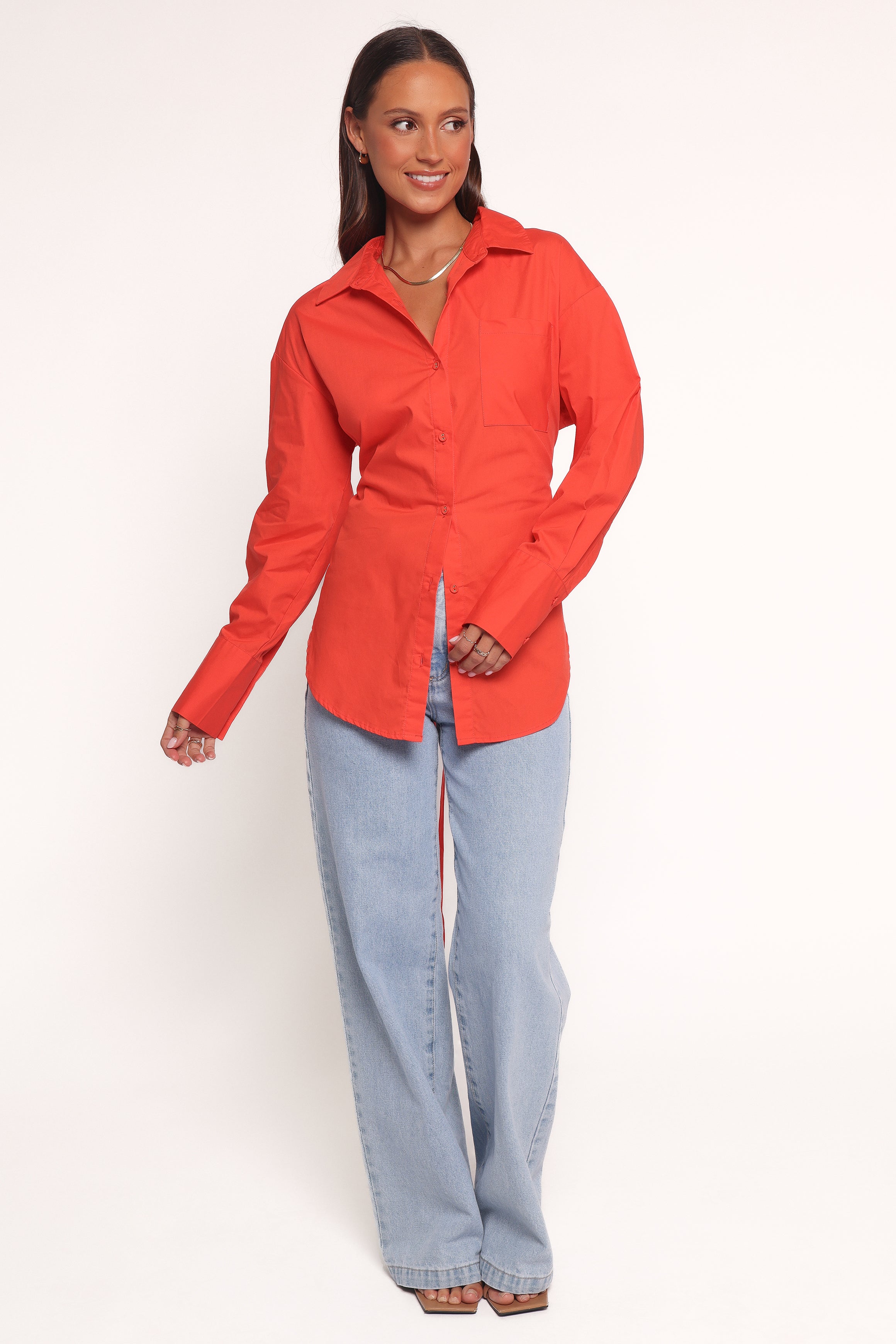 TOPS Yacra Tie Shirt - Red