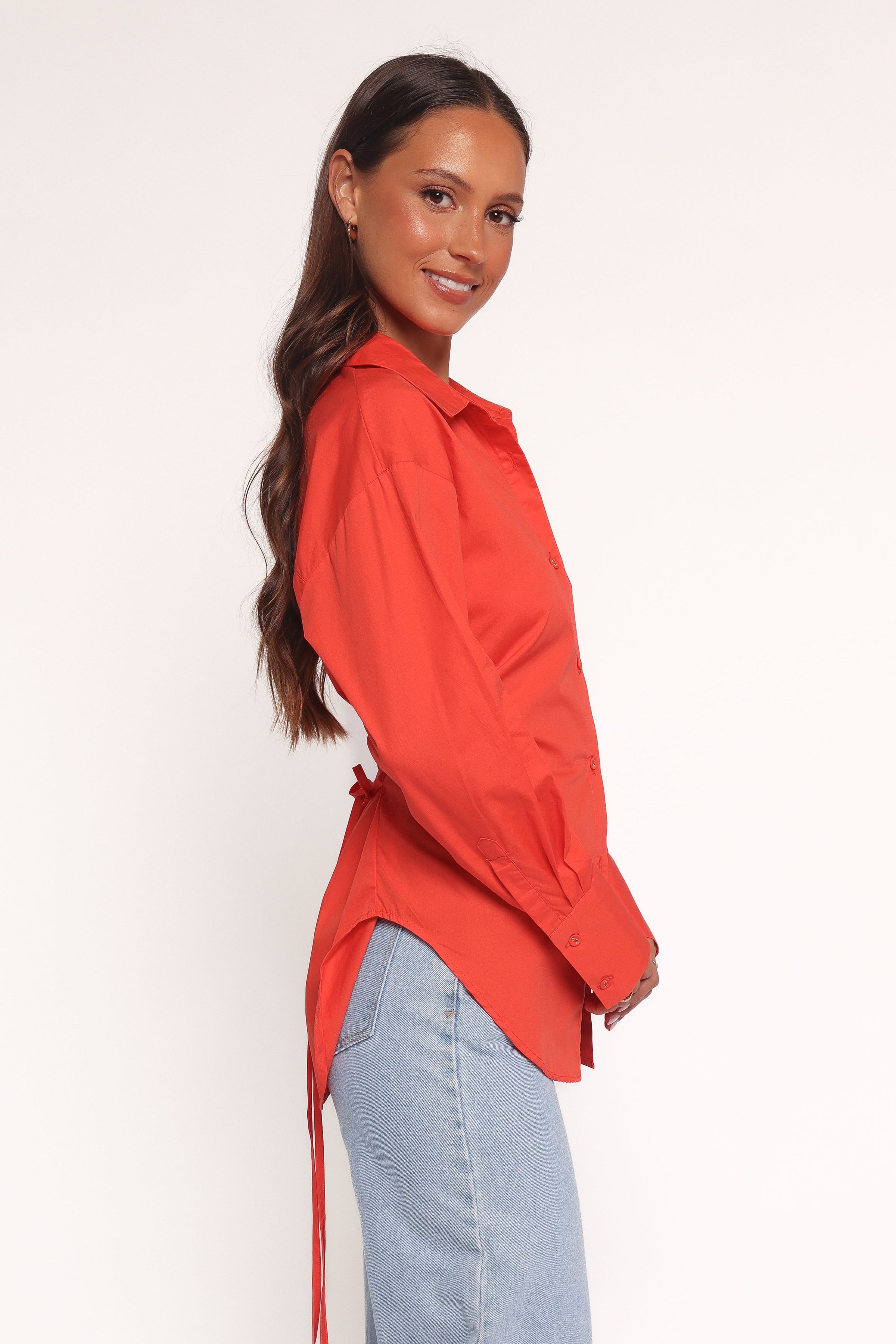 TOPS Yacra Tie Shirt - Red