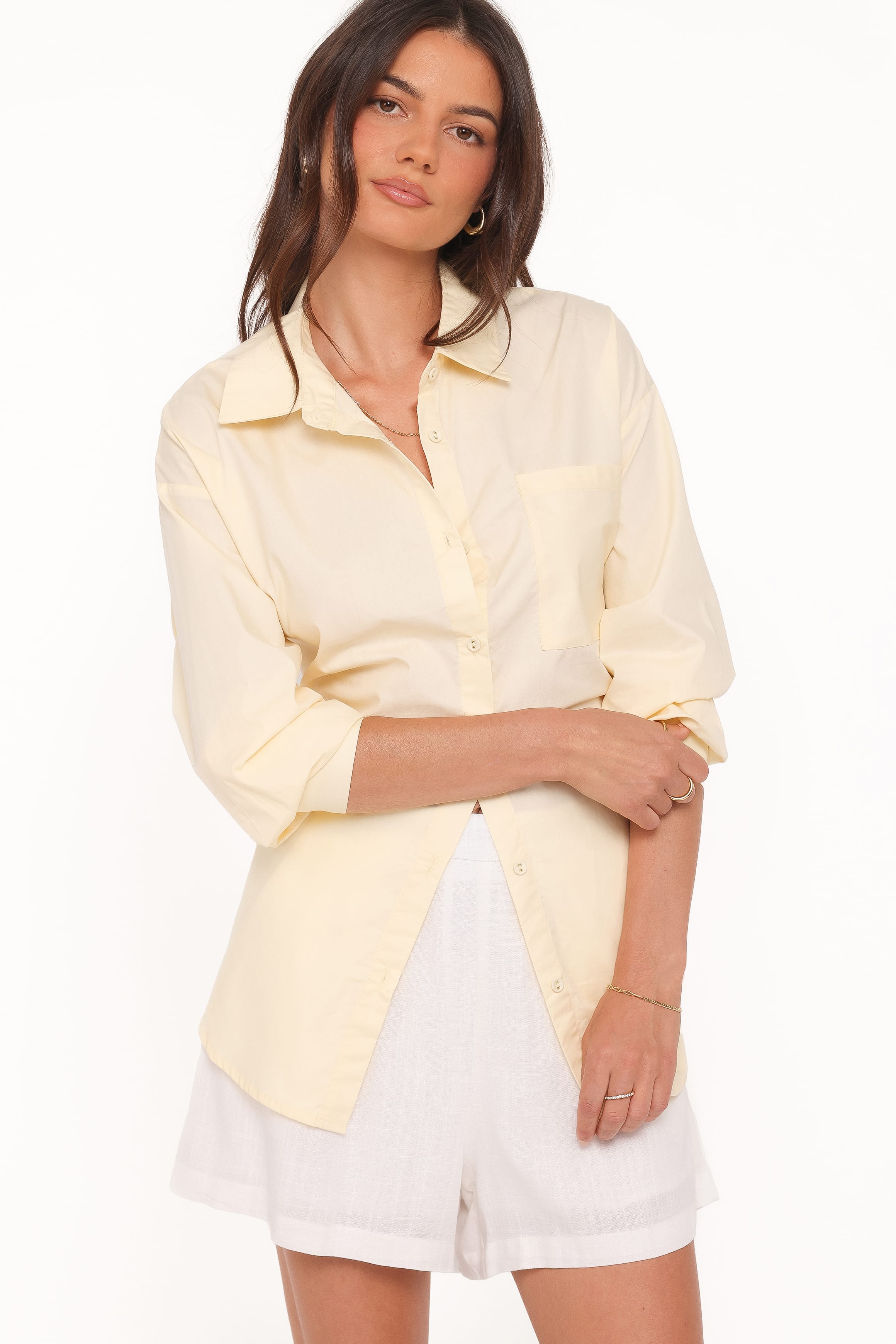 TOPS Yacra Tie Shirt - Yellow