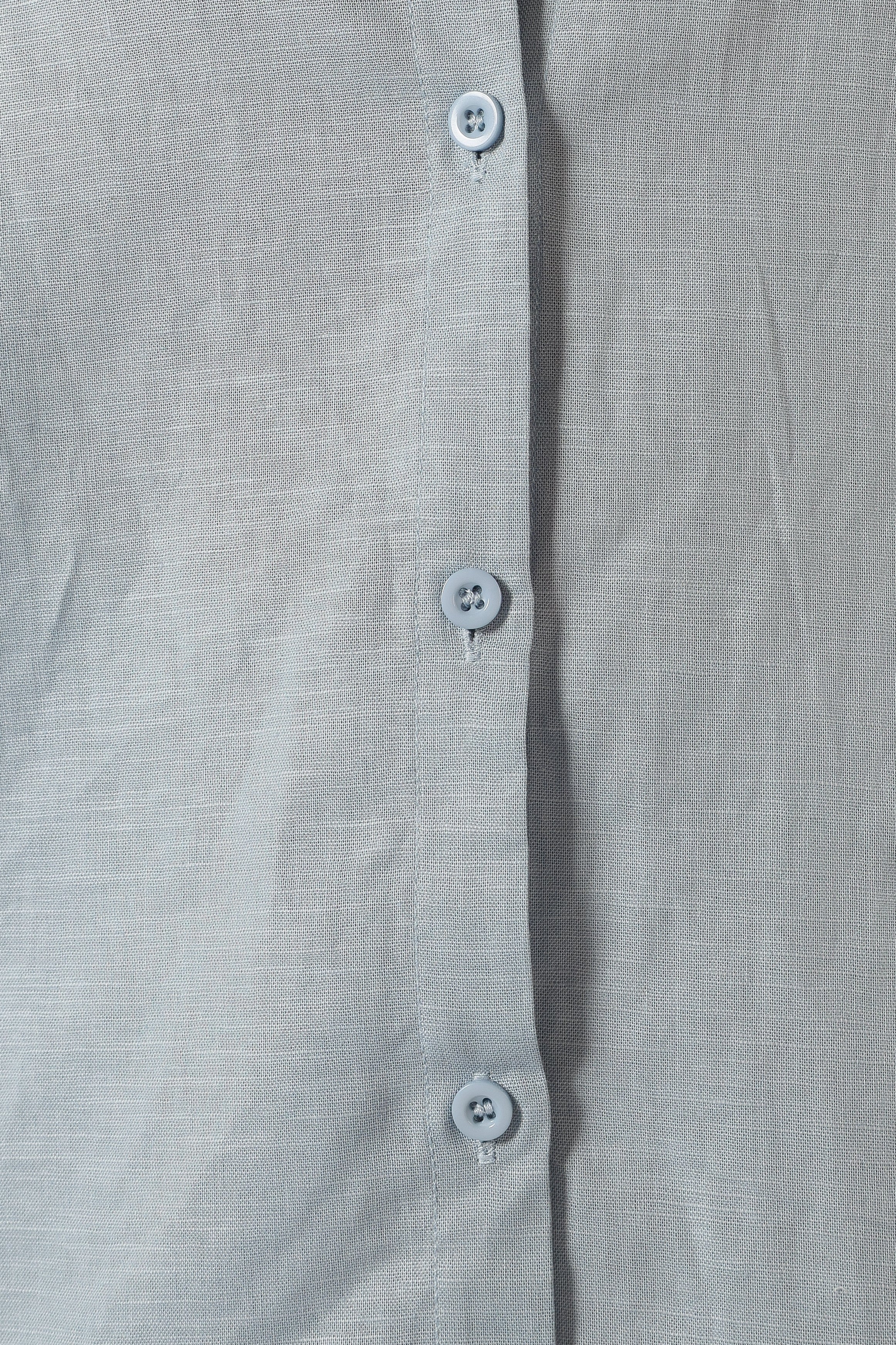 TOPS @Yuma Button Down Top - Blue