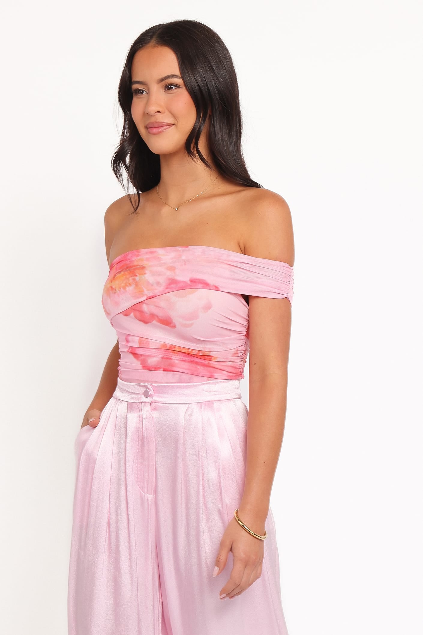 TOPS Zachary One Shoulder Top - Pink