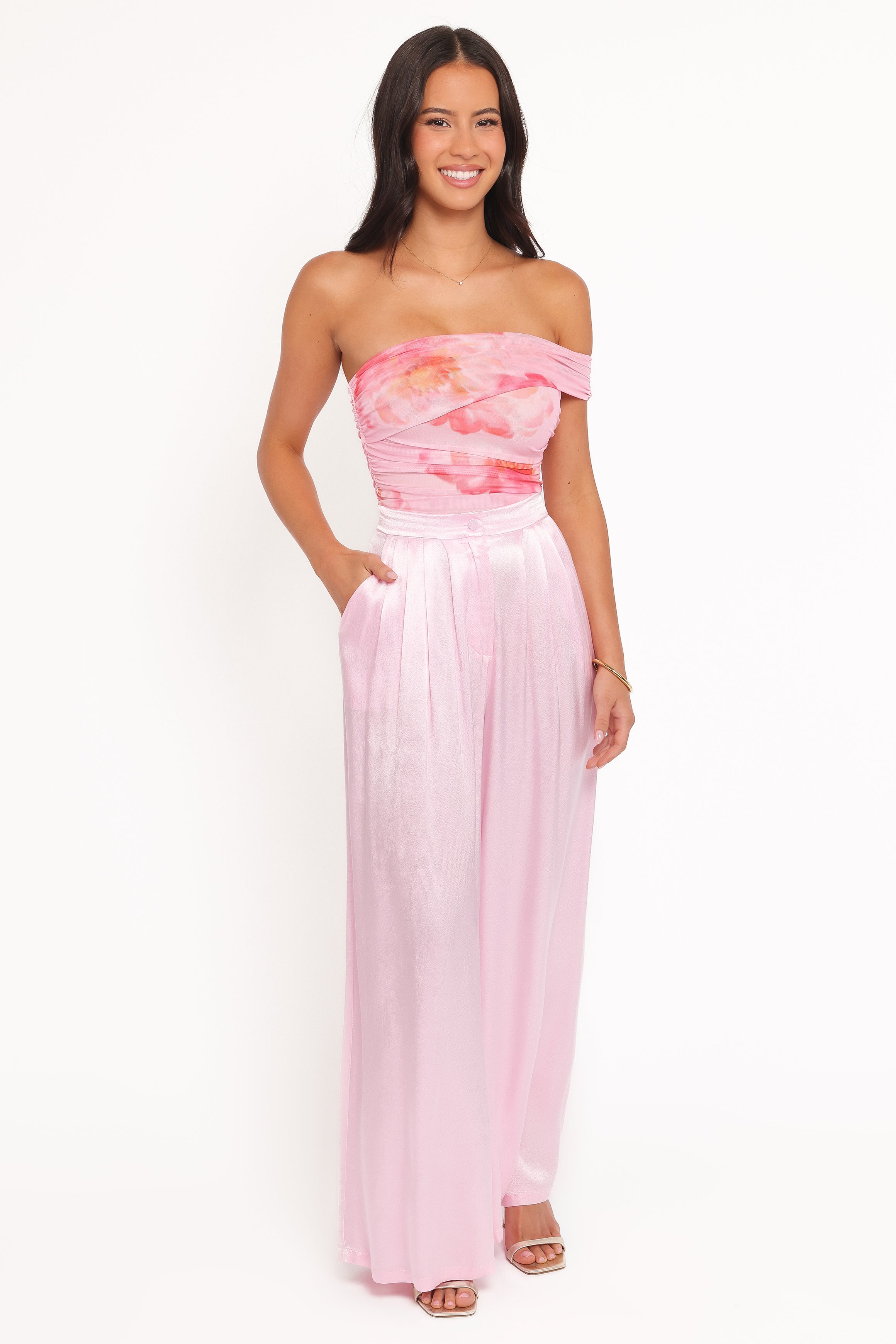 TOPS Zachary One Shoulder Top - Pink