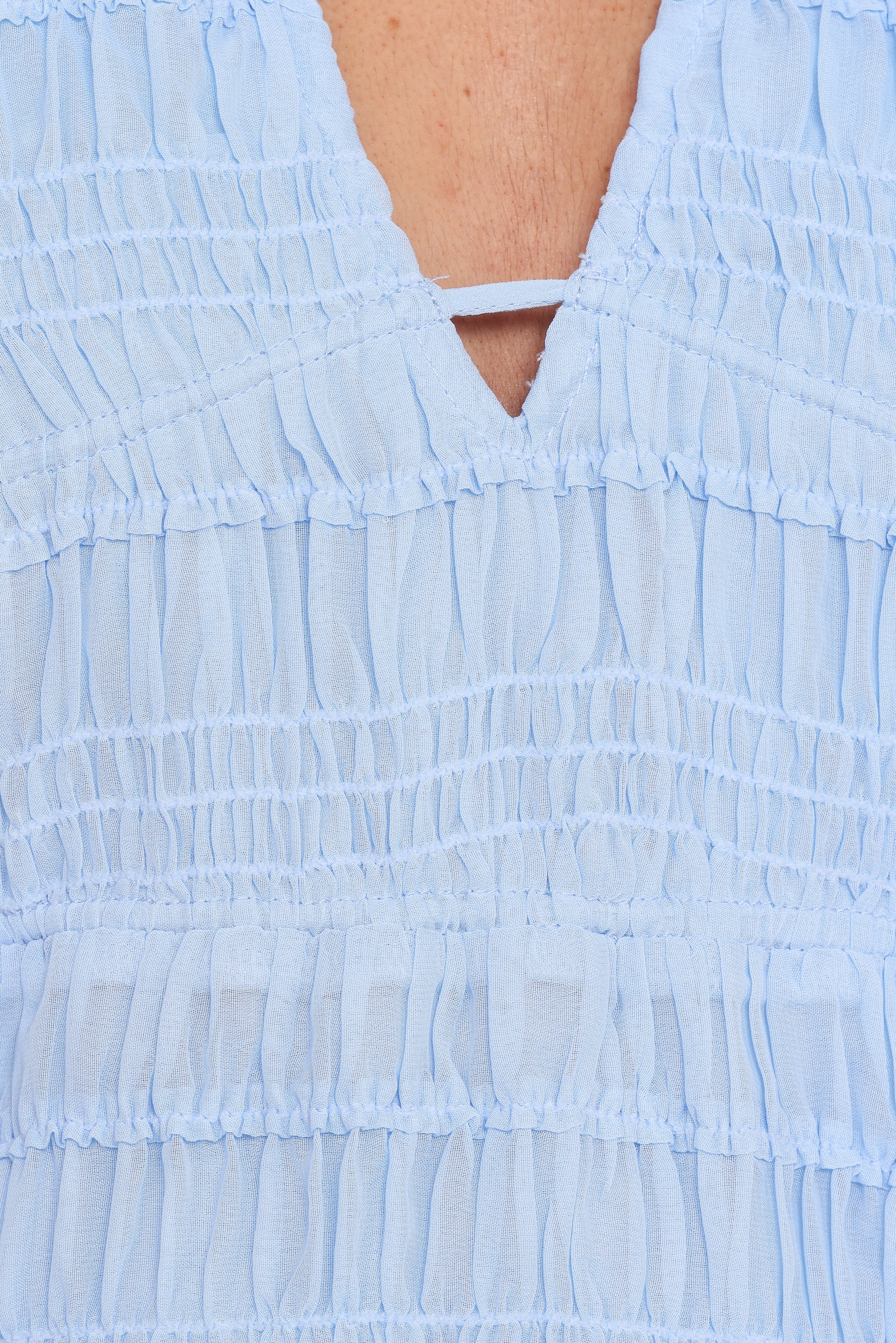 TOPS Zafira Textured Halter Top - Blue