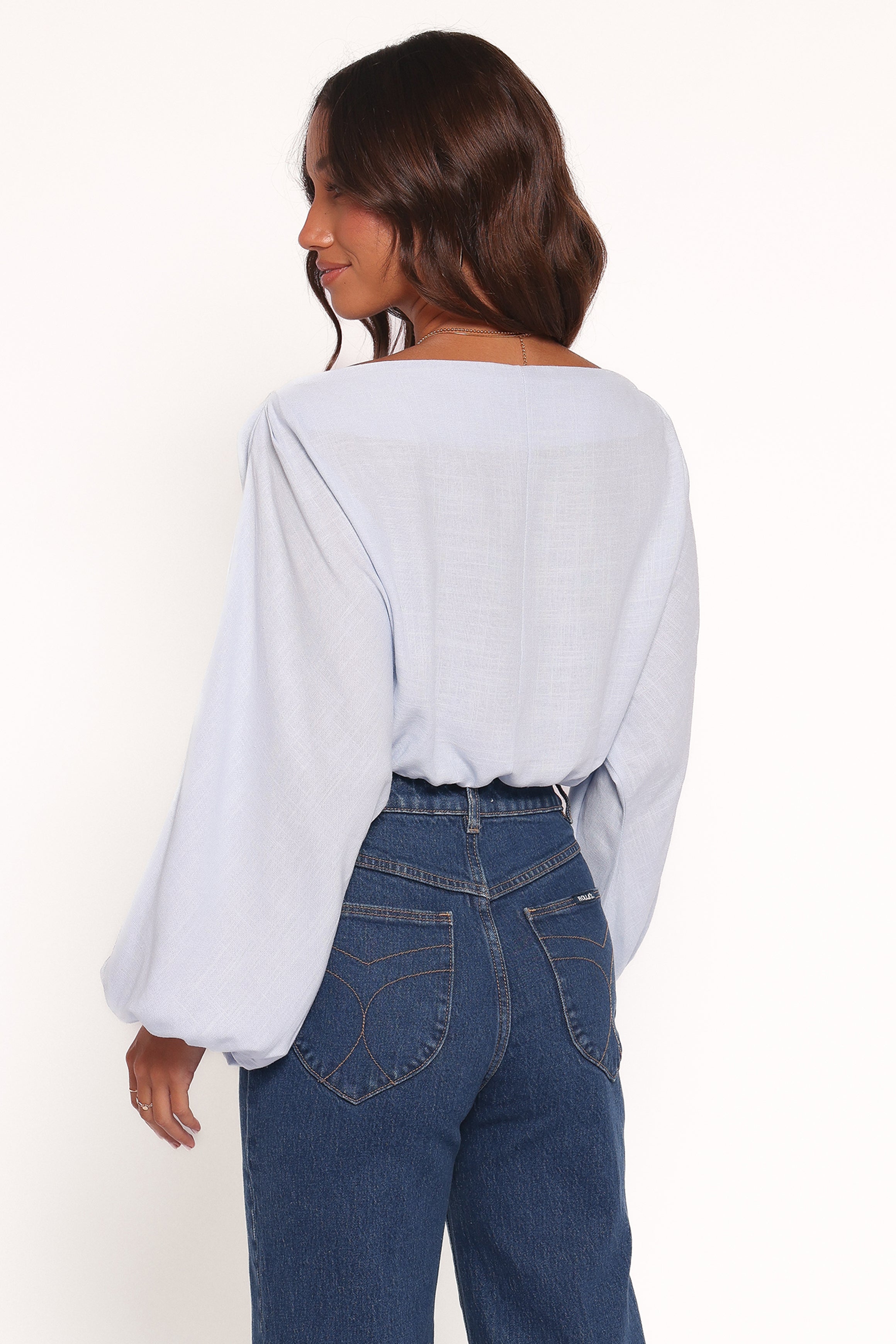 TOPS Zara Long Sleeve Top - Light Blue