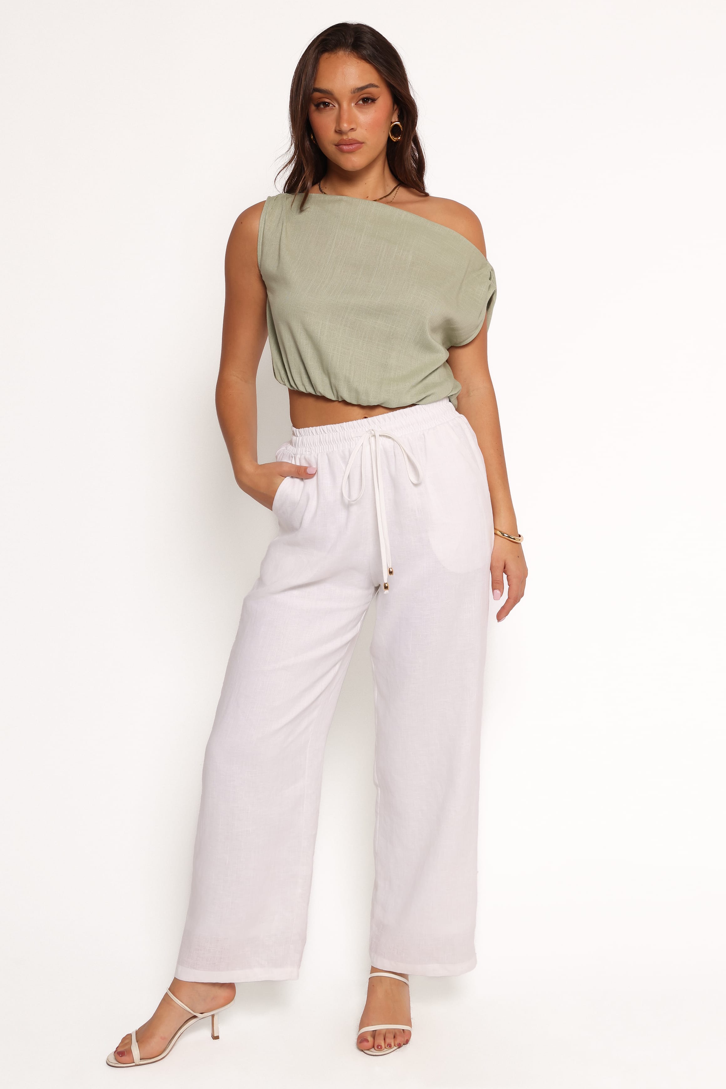 TOPS Zara Top - Sage Green