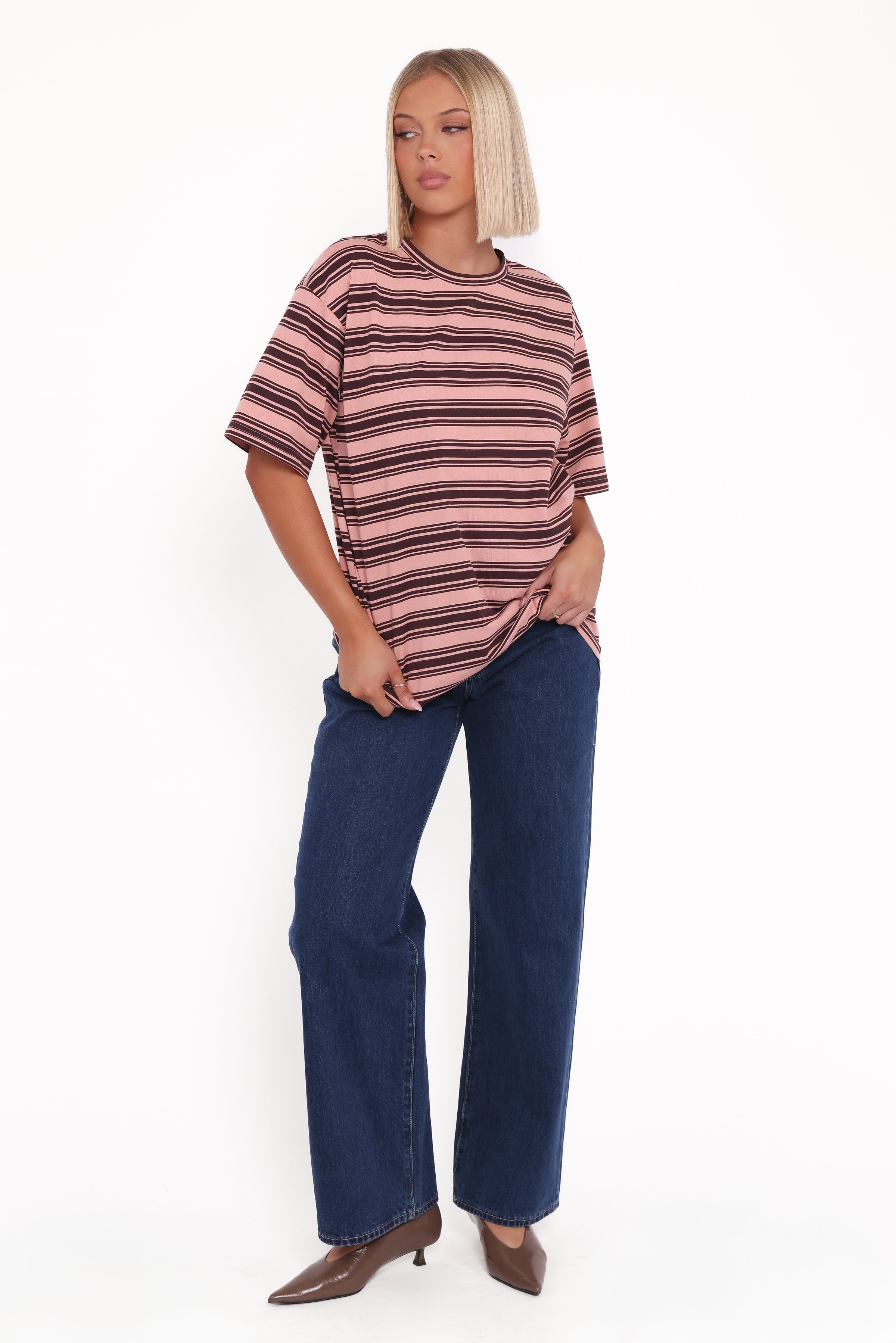 TOPS Zestora Tee - Pink Brown